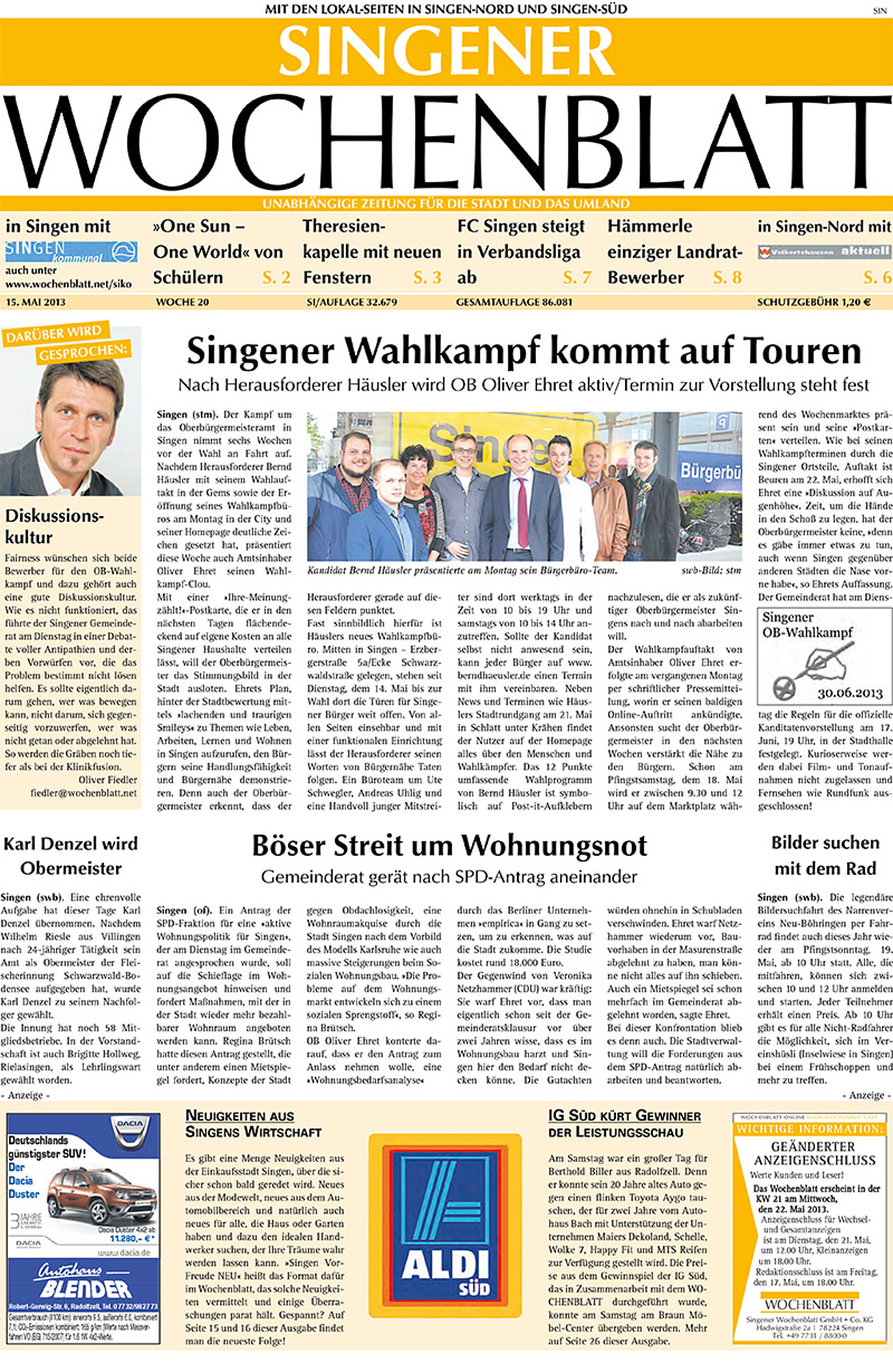 Ausgabe 20 vom 15. Mai 2013