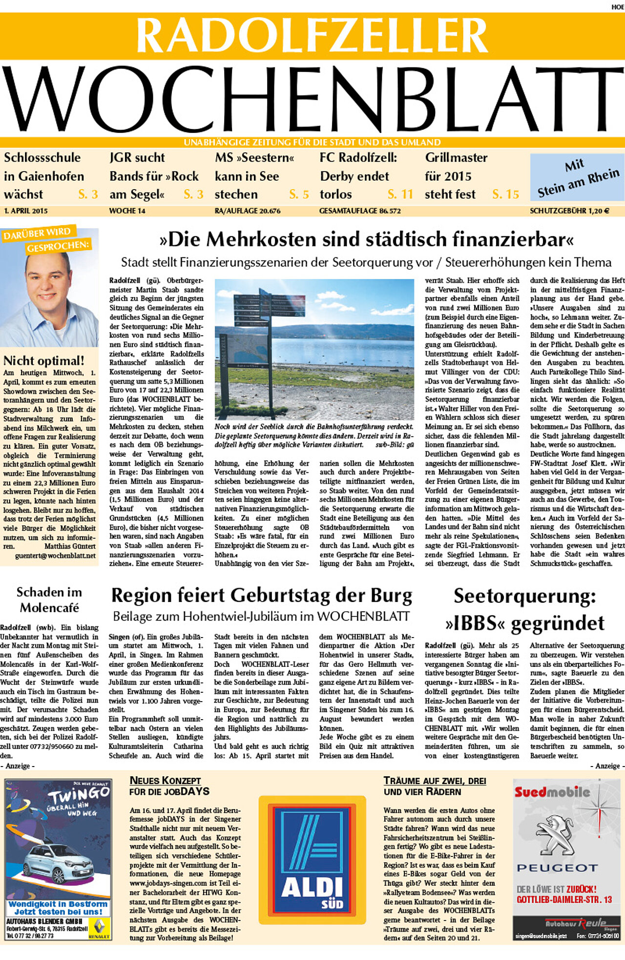Ausgabe 14 vom 01. April 2015