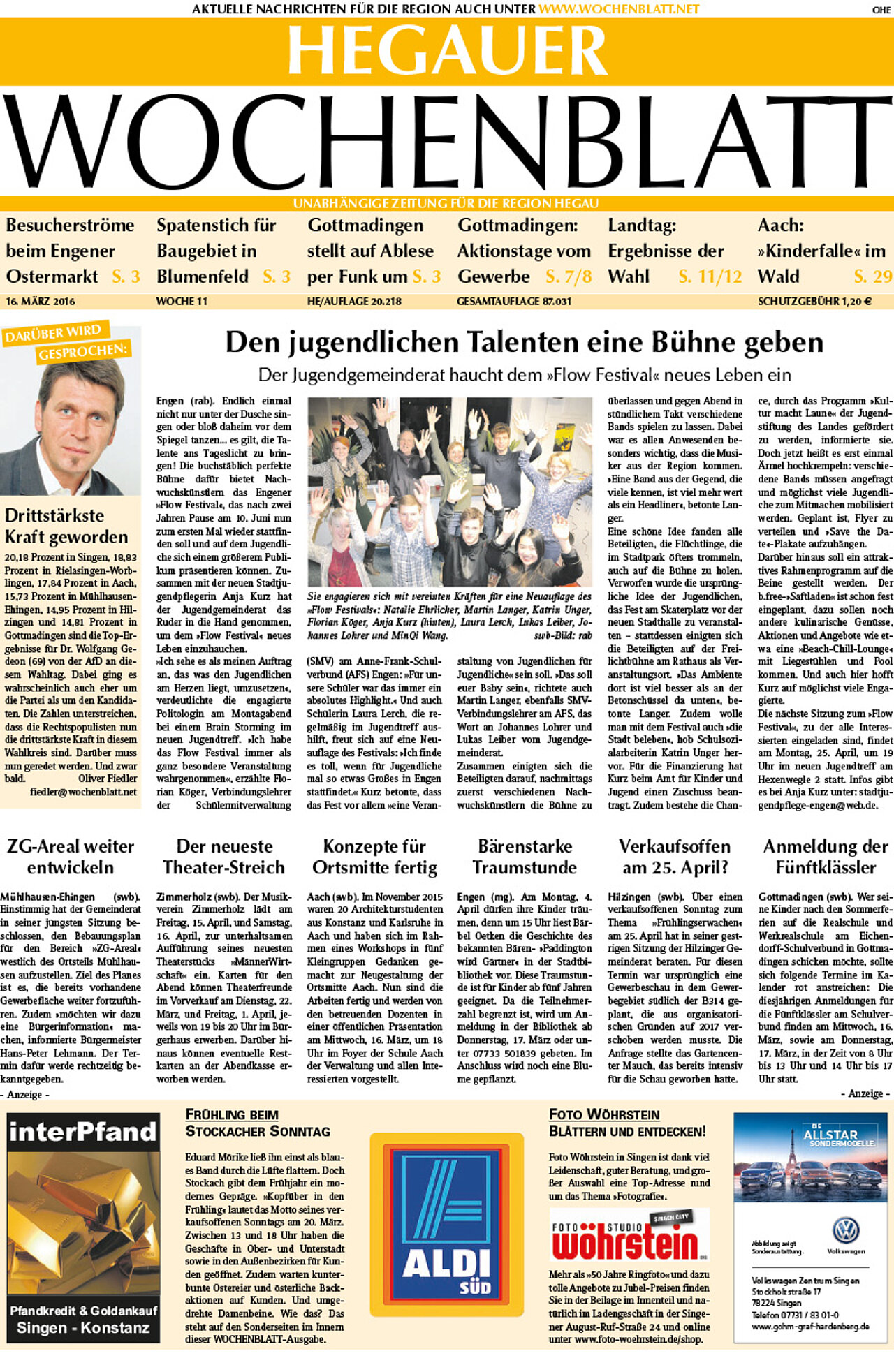 Ausgabe 11 vom 16. März 2016