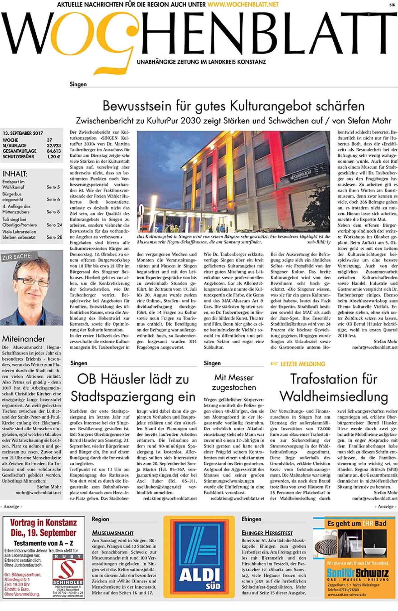 Ausgabe 37 vom 13. September 2017