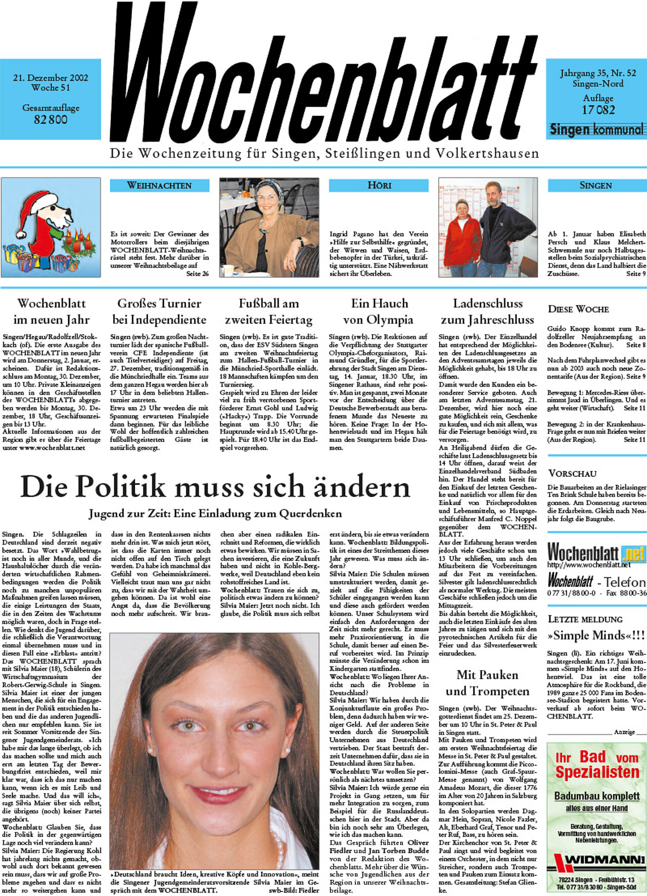 Ausgabe 52 vom 21. Dezember 2002
