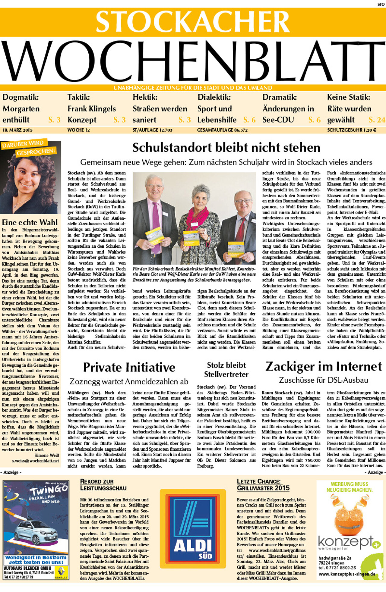 Ausgabe 12 vom 18. März 2015