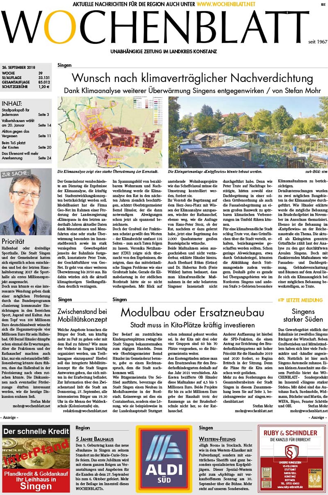 Ausgabe 39 vom 26. September 2018