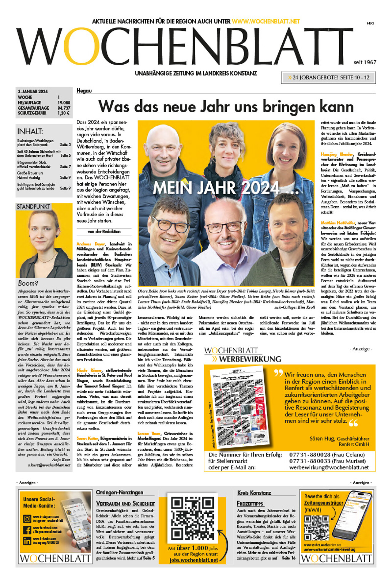 Ausgabe 1 vom 3. Januar 2024