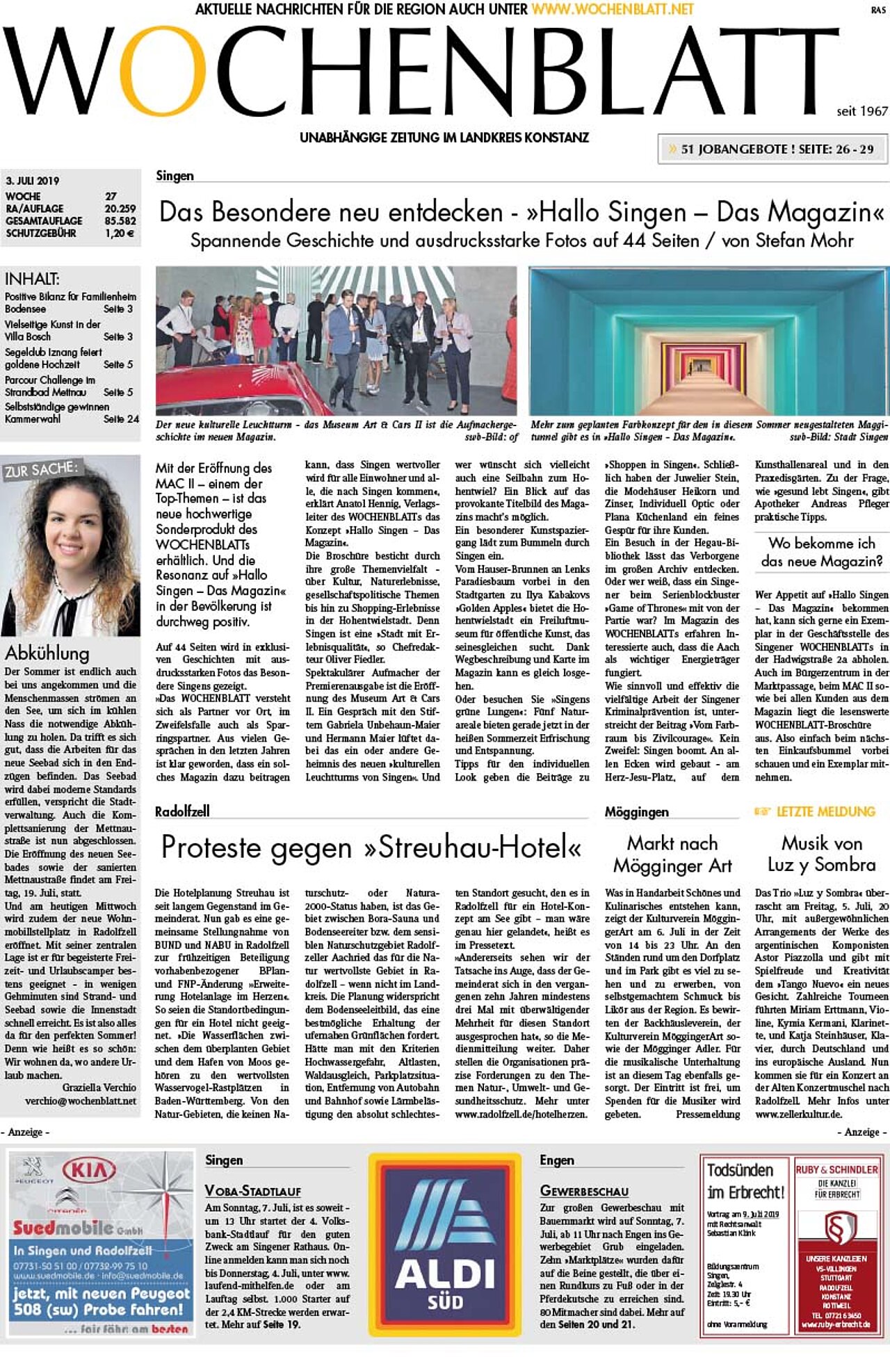 Ausgabe 27 vom 03. Juli 2019