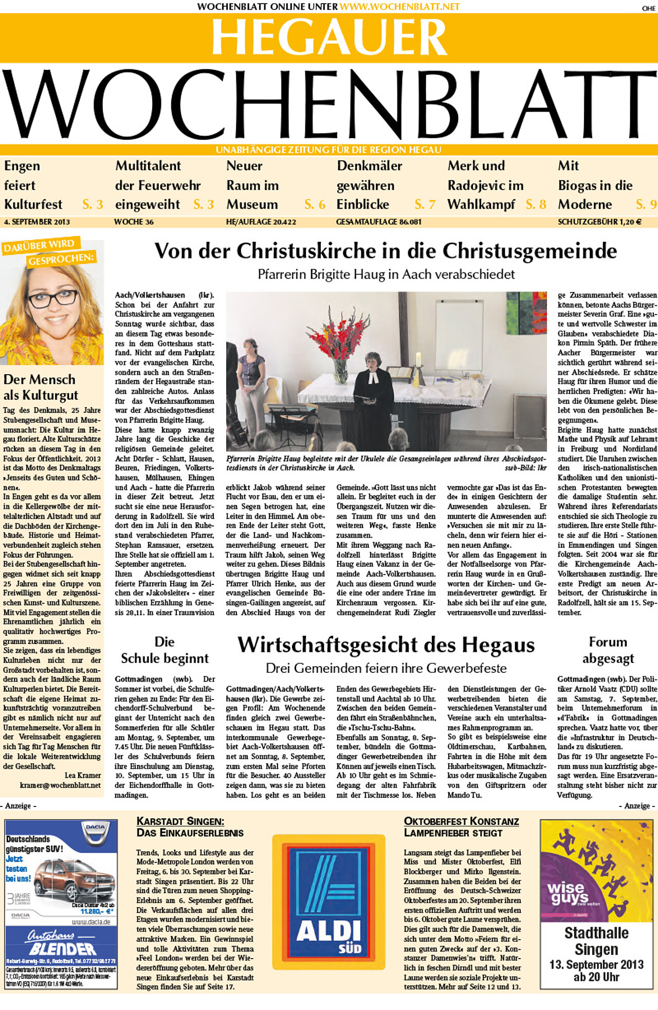 Ausgabe 36 vom 04. September 2013
