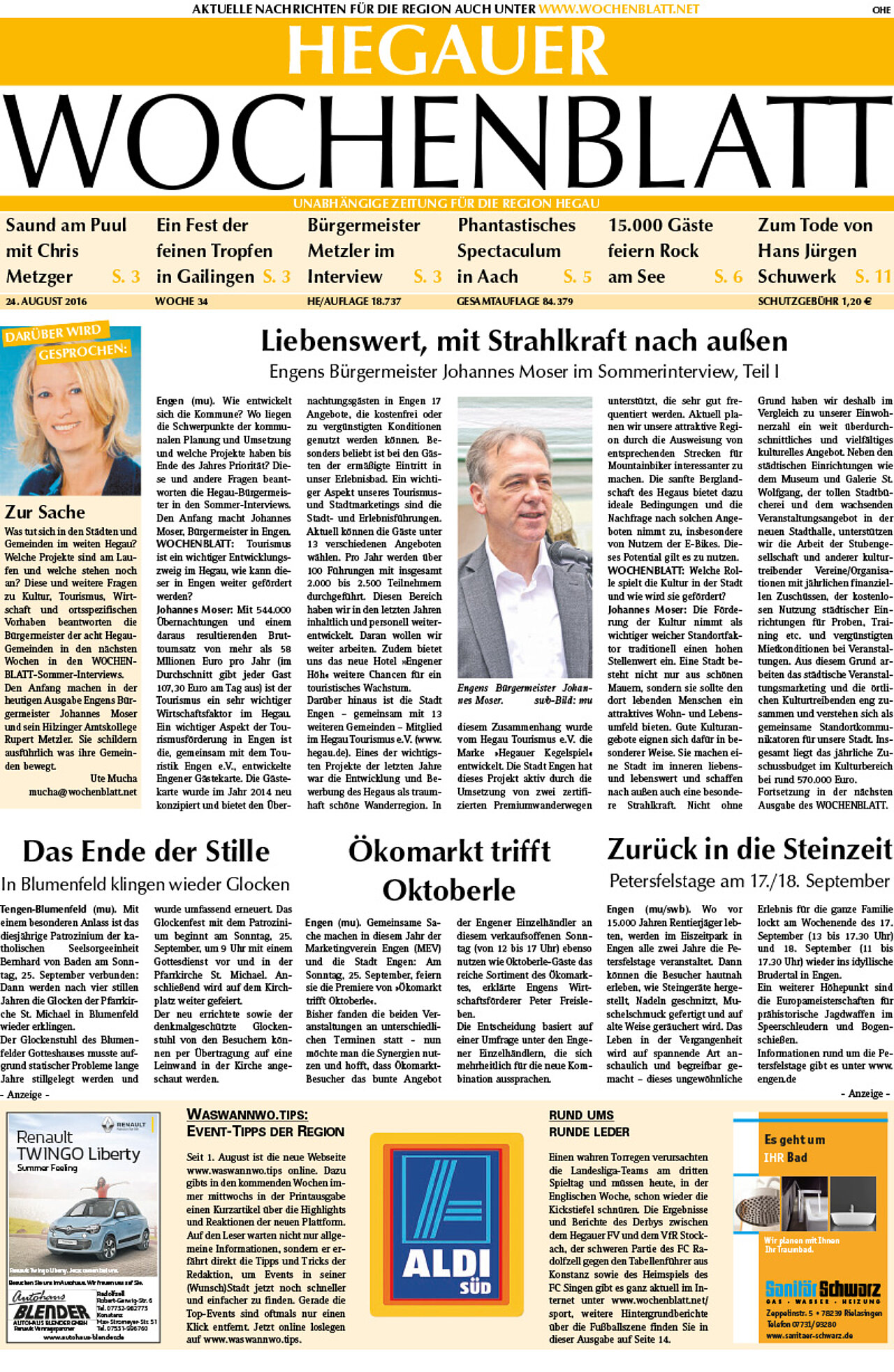 Ausgabe 34 vom 24. August 2016