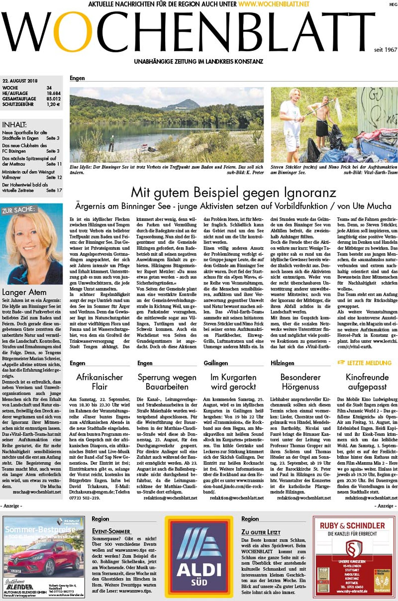 Ausgabe 34 vom 22. August 2018