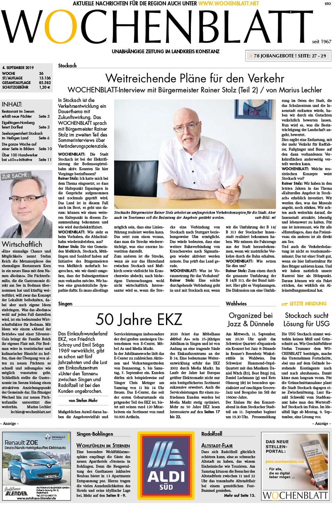 Ausgabe 36 vom 04. September 2019