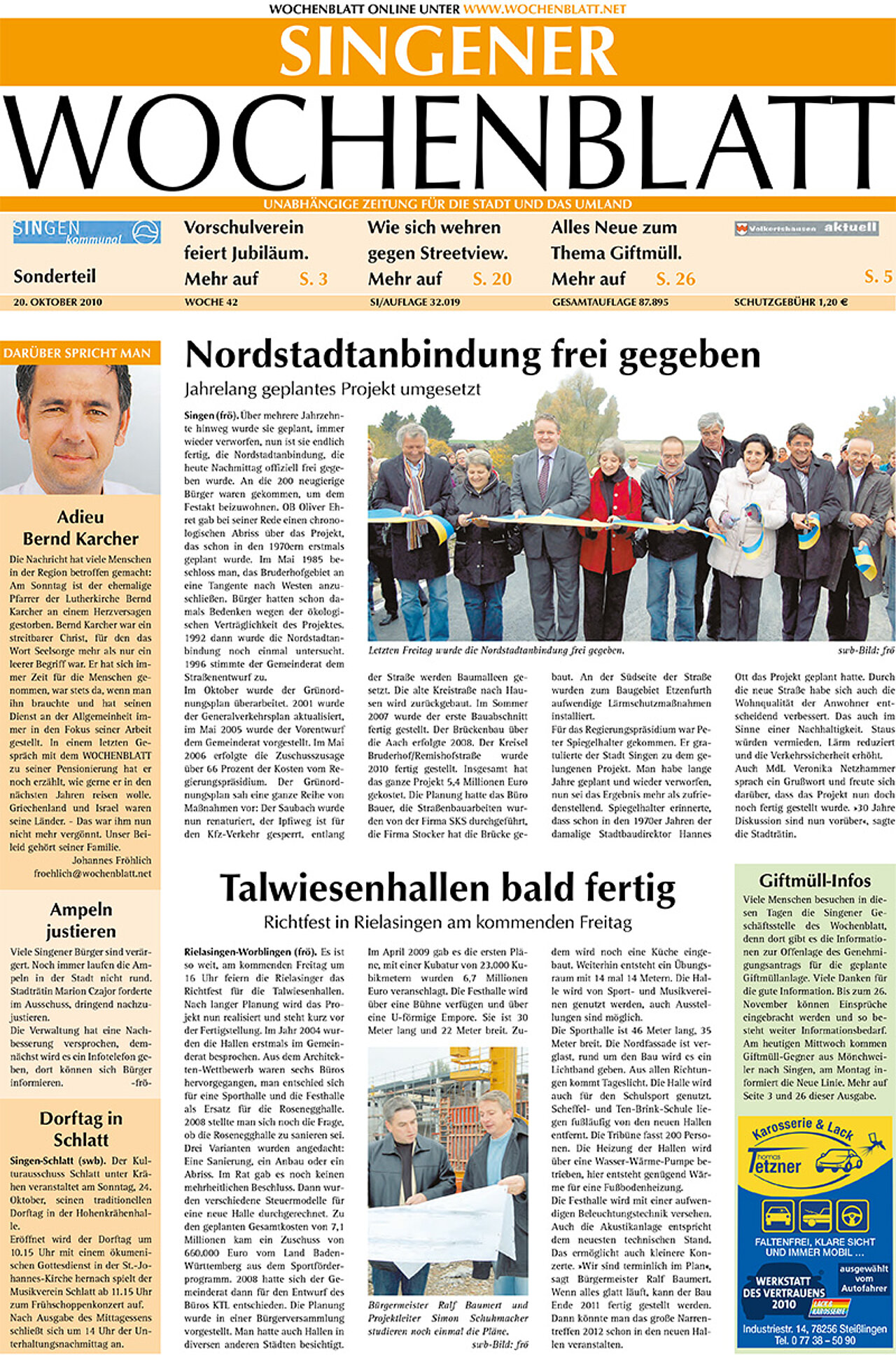 Ausgabe 42 vom 20. Oktober 2010