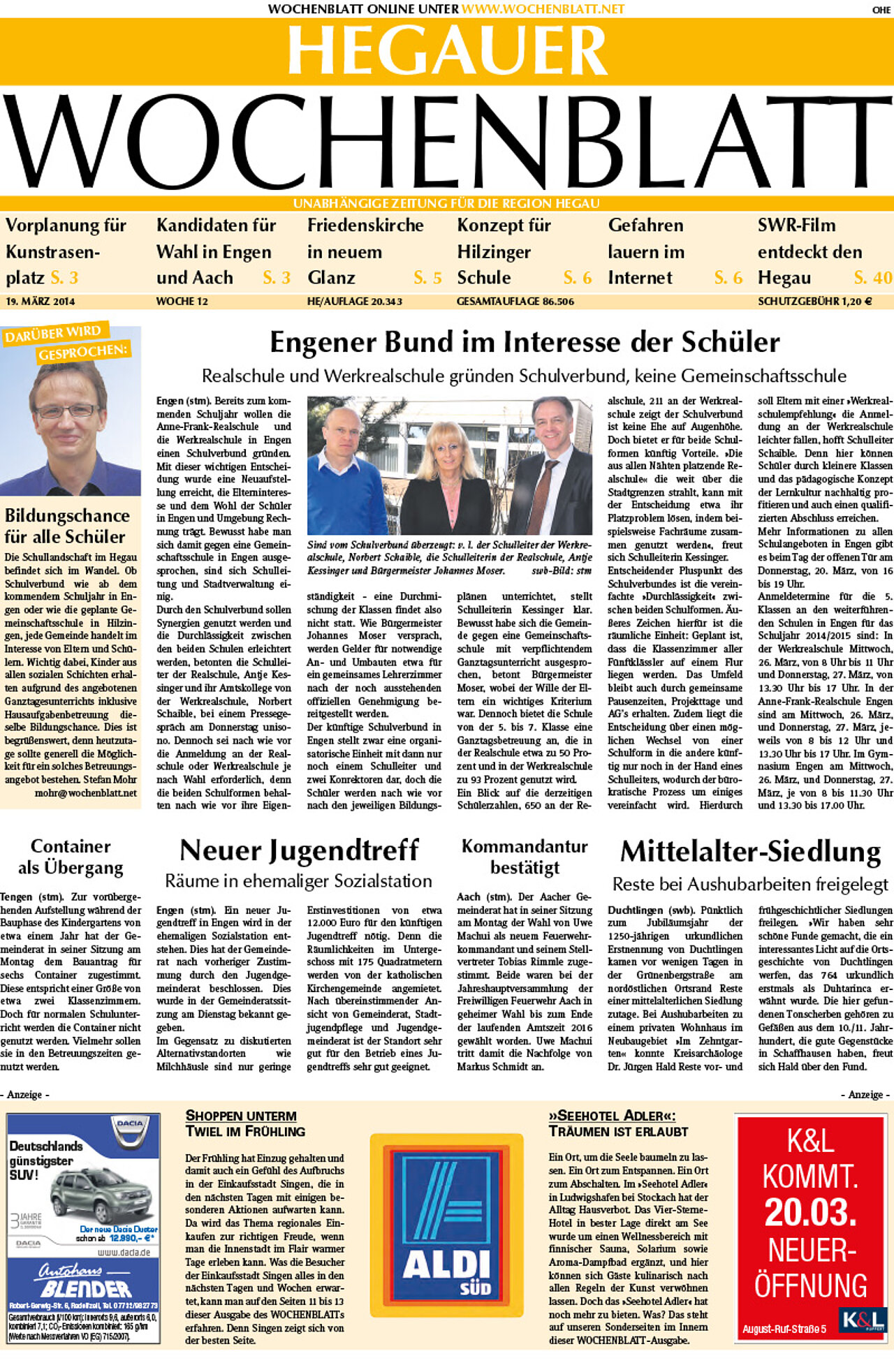 Ausgabe 12 vom 19. März 2014