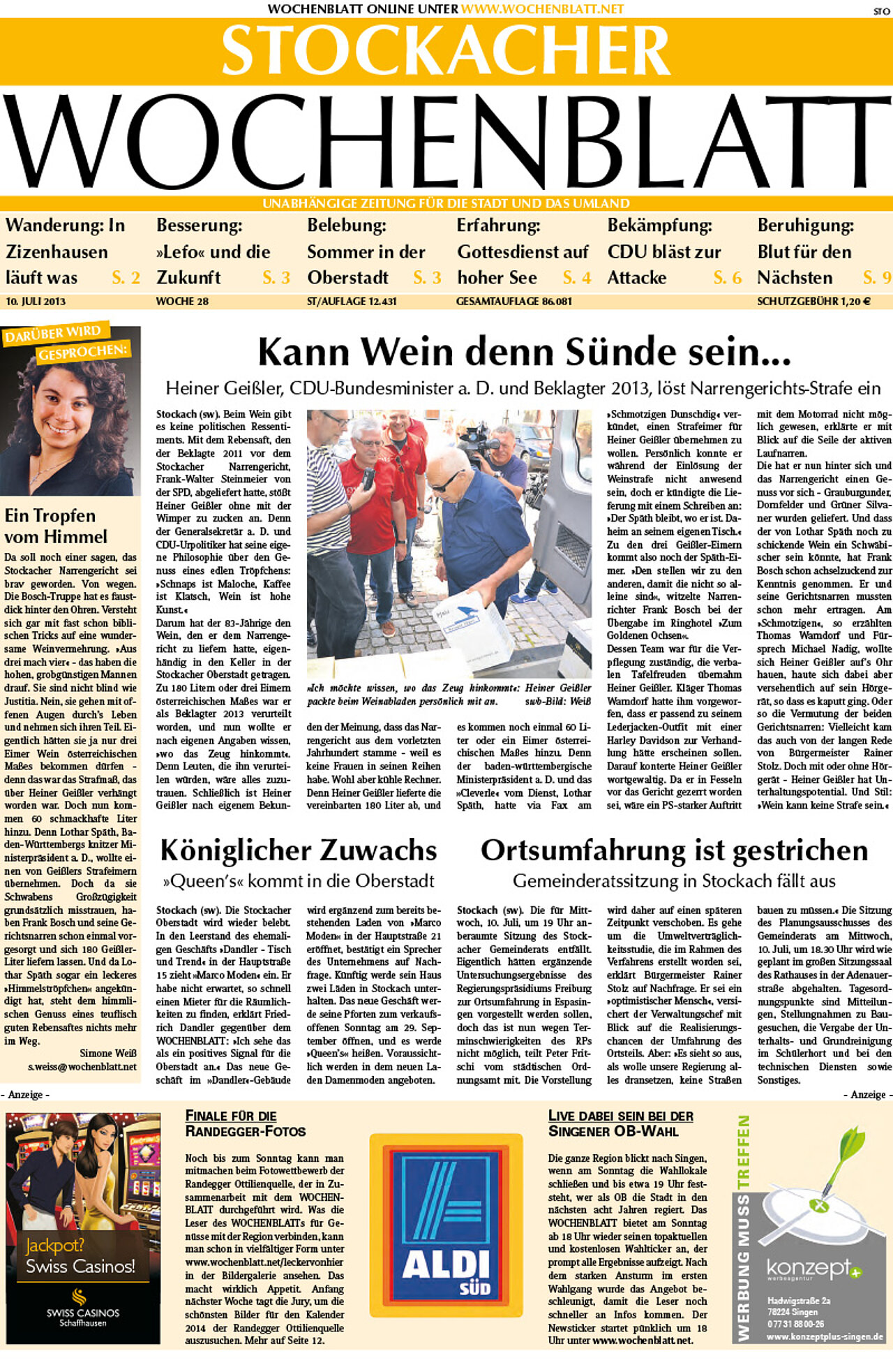 Ausgabe 28 vom 10. Juli 2013