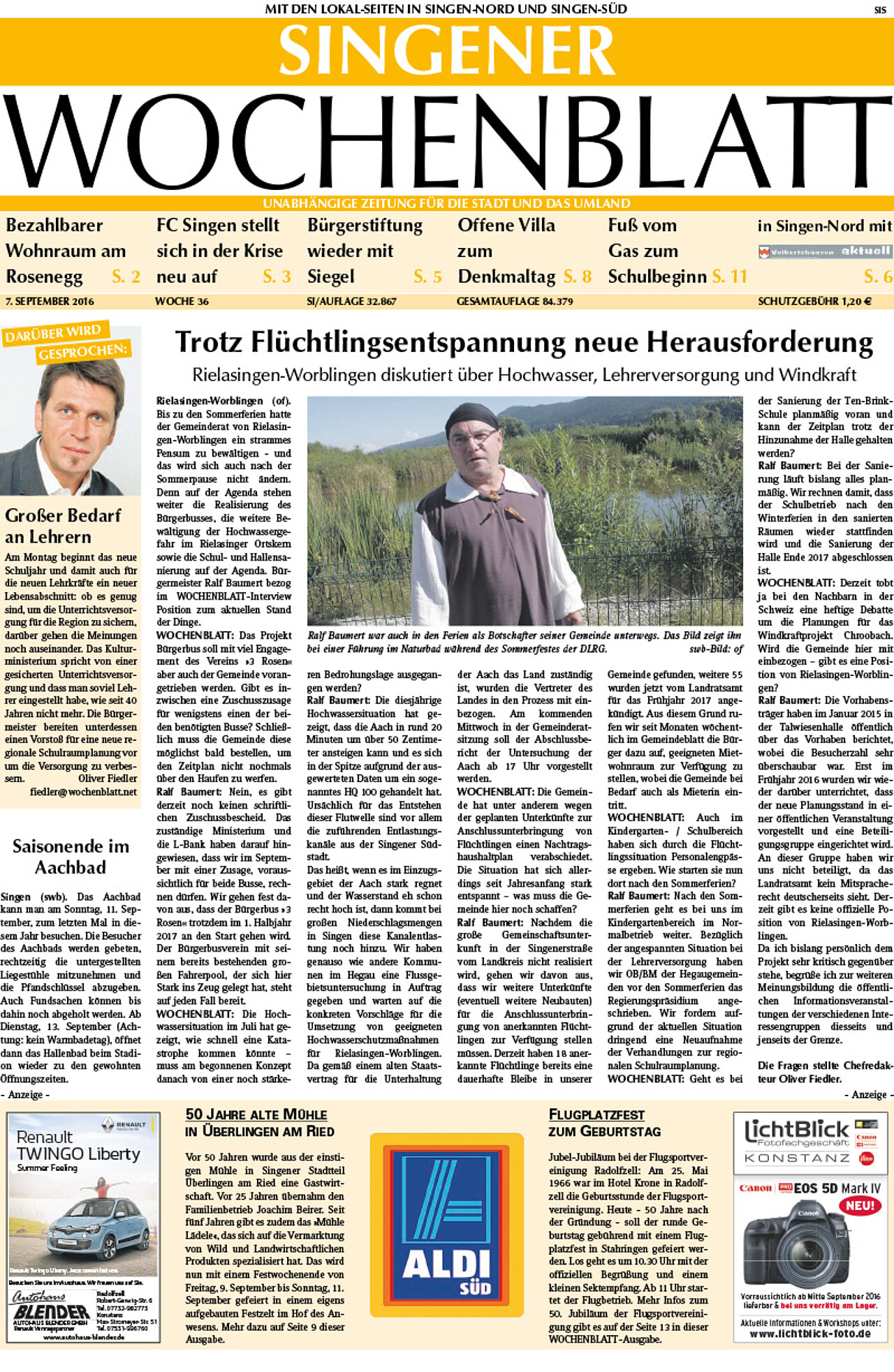 Ausgabe 36 vom 07. September 2016