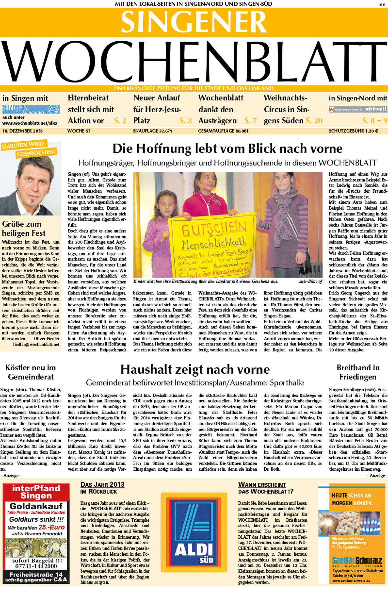 Ausgabe 51 vom 18. Dezember 2013