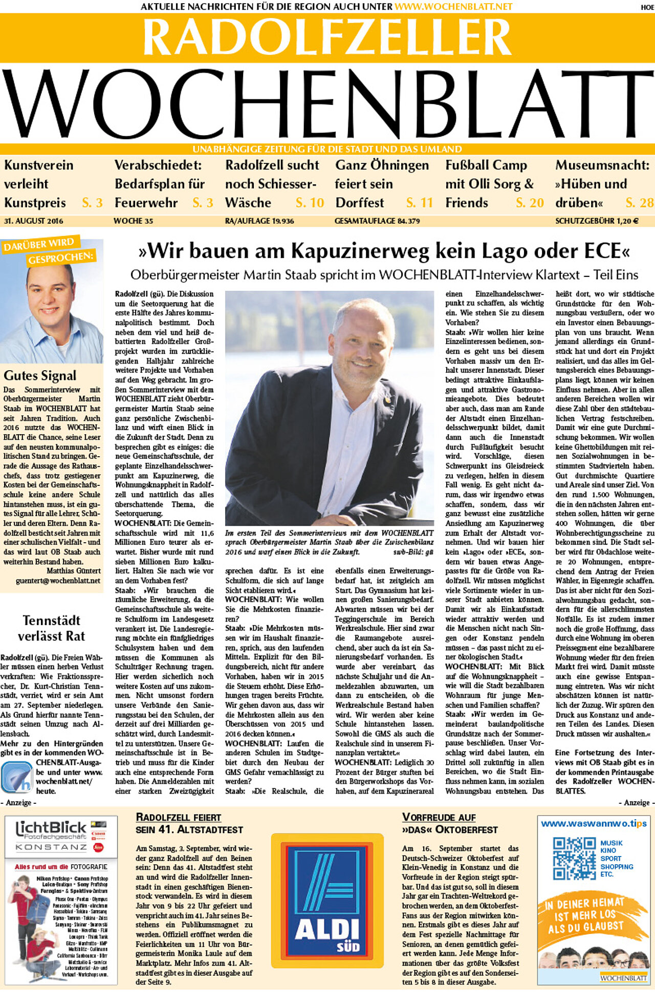 Ausgabe 35 vom 31. August 2016
