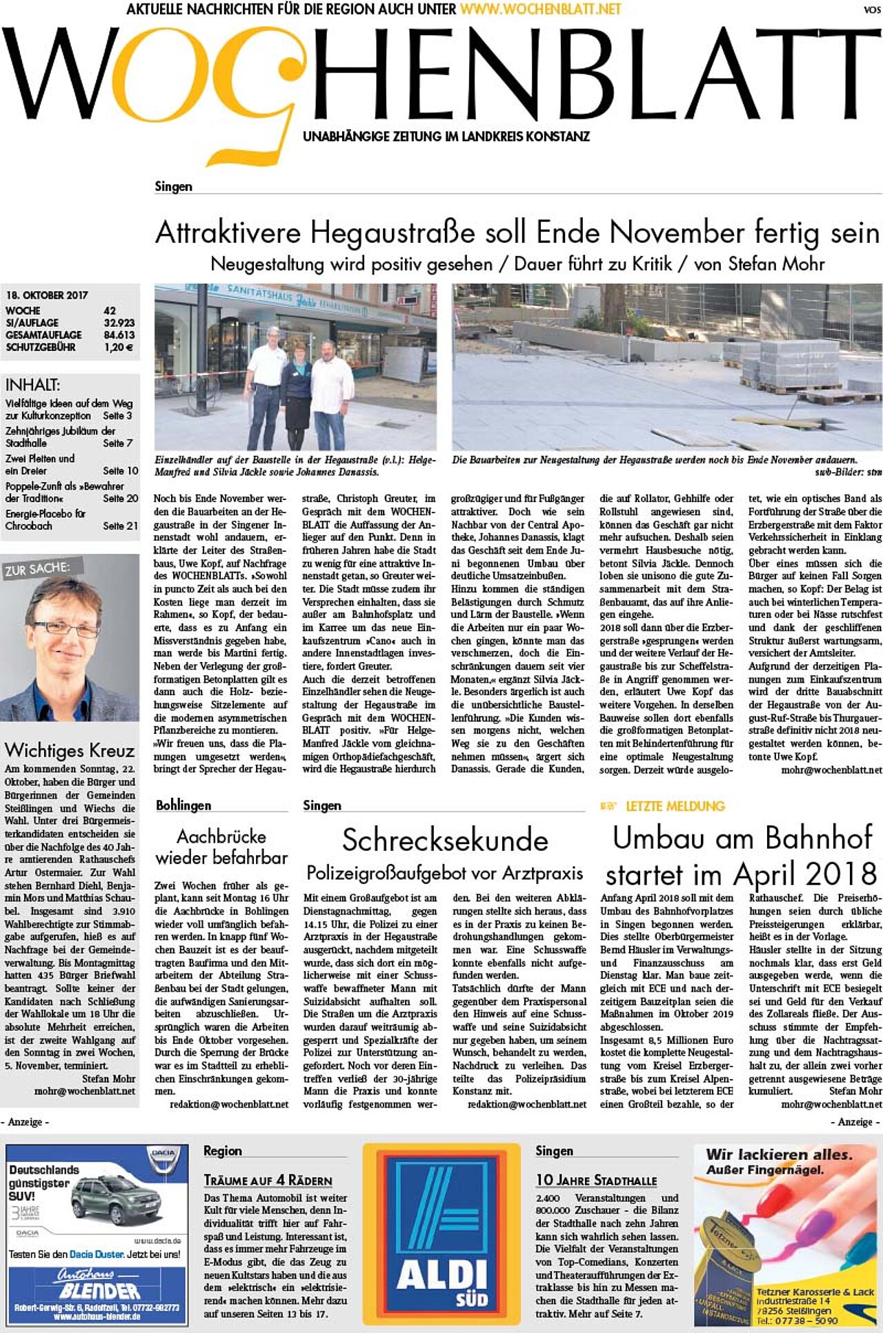 Ausgabe 42 vom 18. Oktober 2017