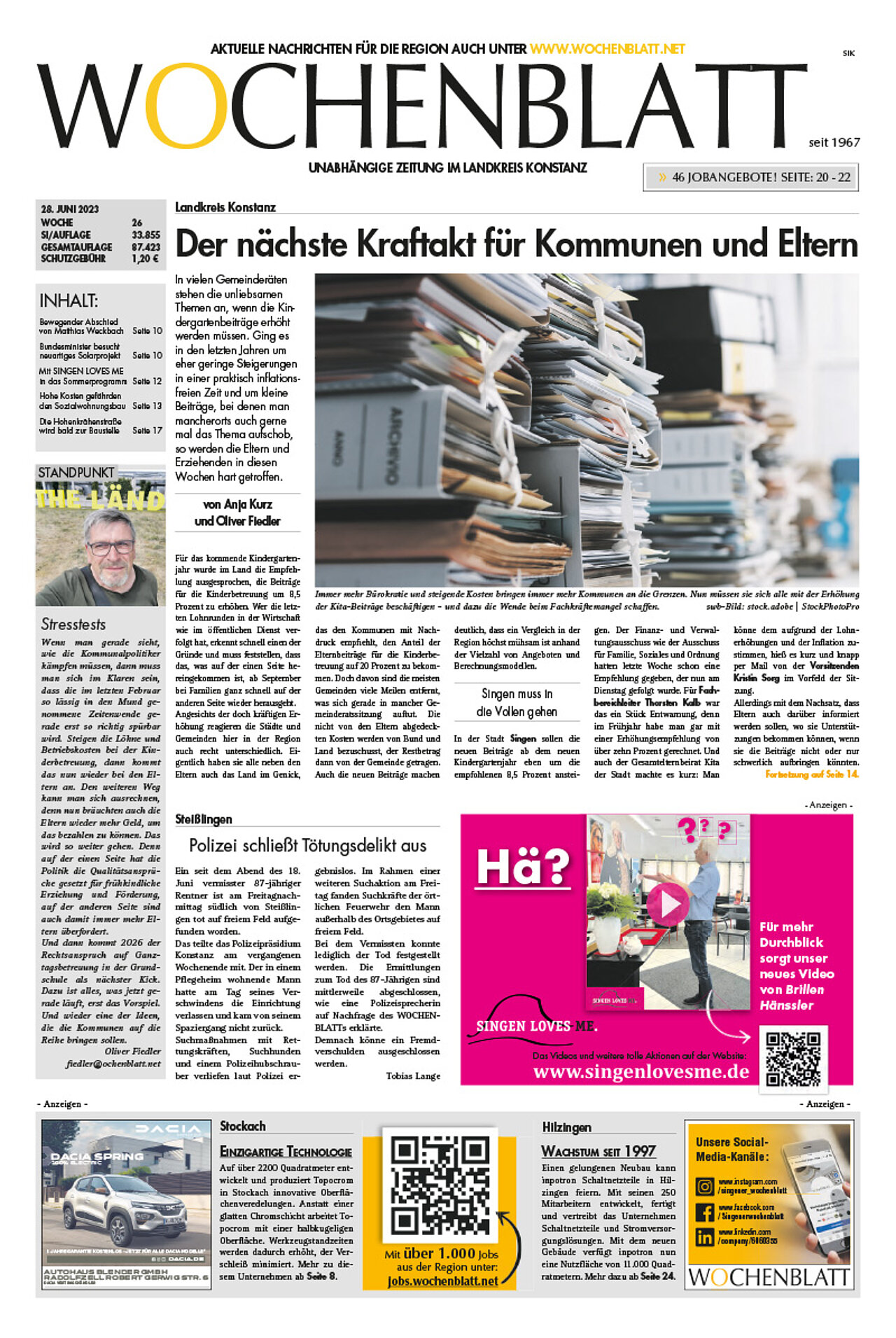 Ausgabe 26 vom 28. Juni 2023