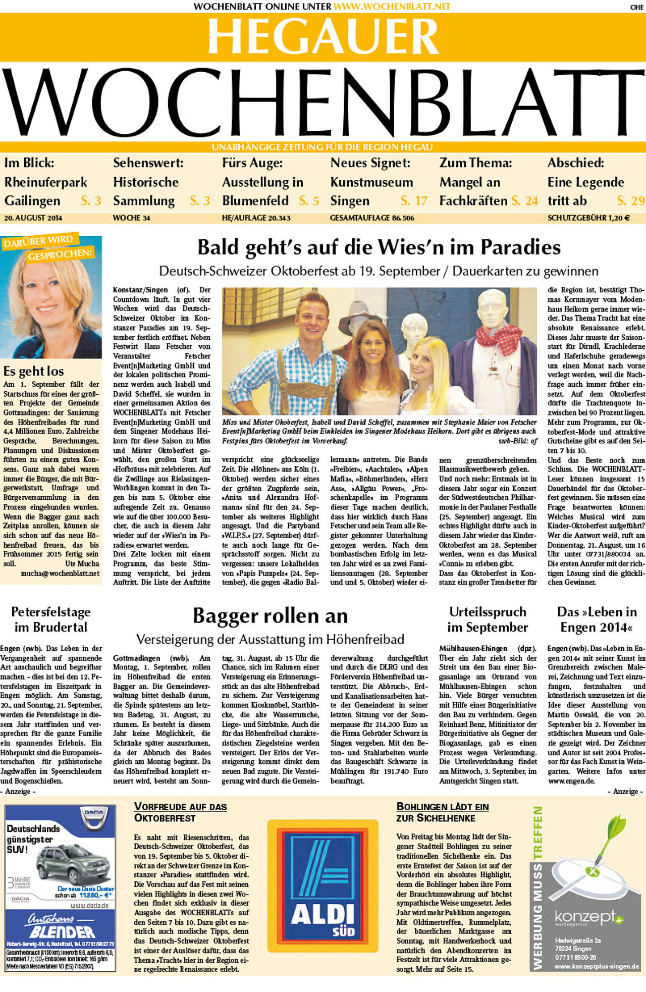 Ausgabe 34 vom 20. August 2014