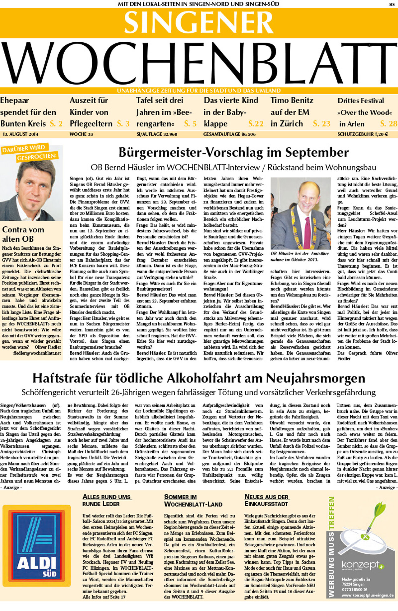 Ausgabe 33 vom 13. August 2014