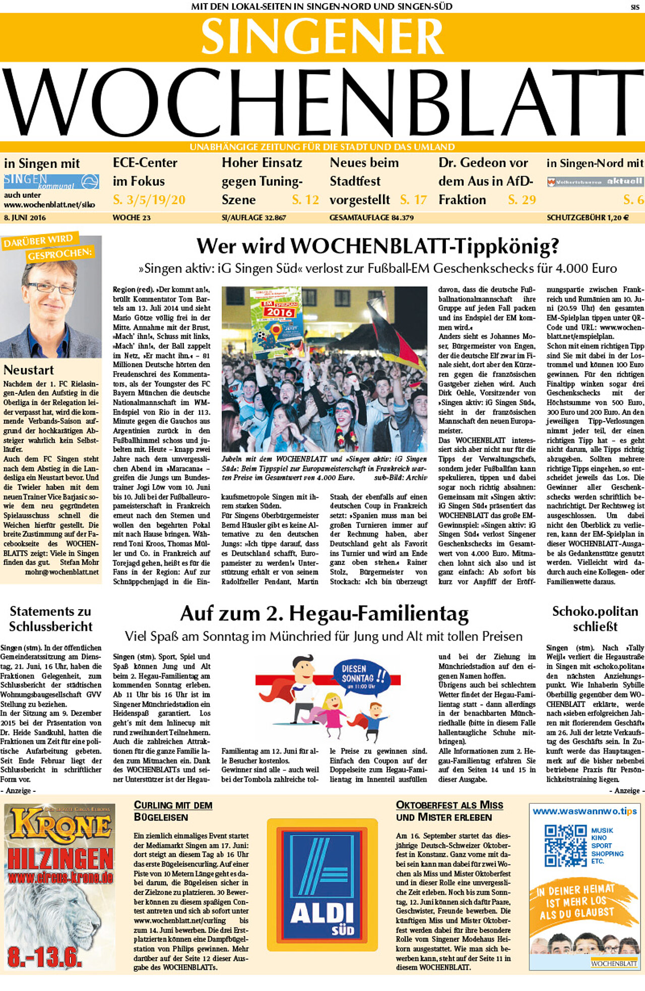 Ausgabe 23 vom 08. Juni 2016