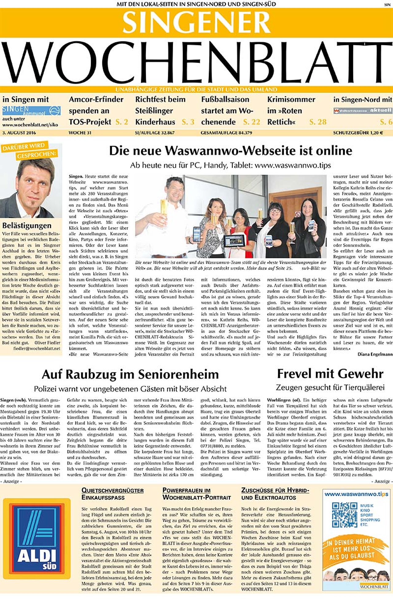 Ausgabe 31 vom 03. August 2016