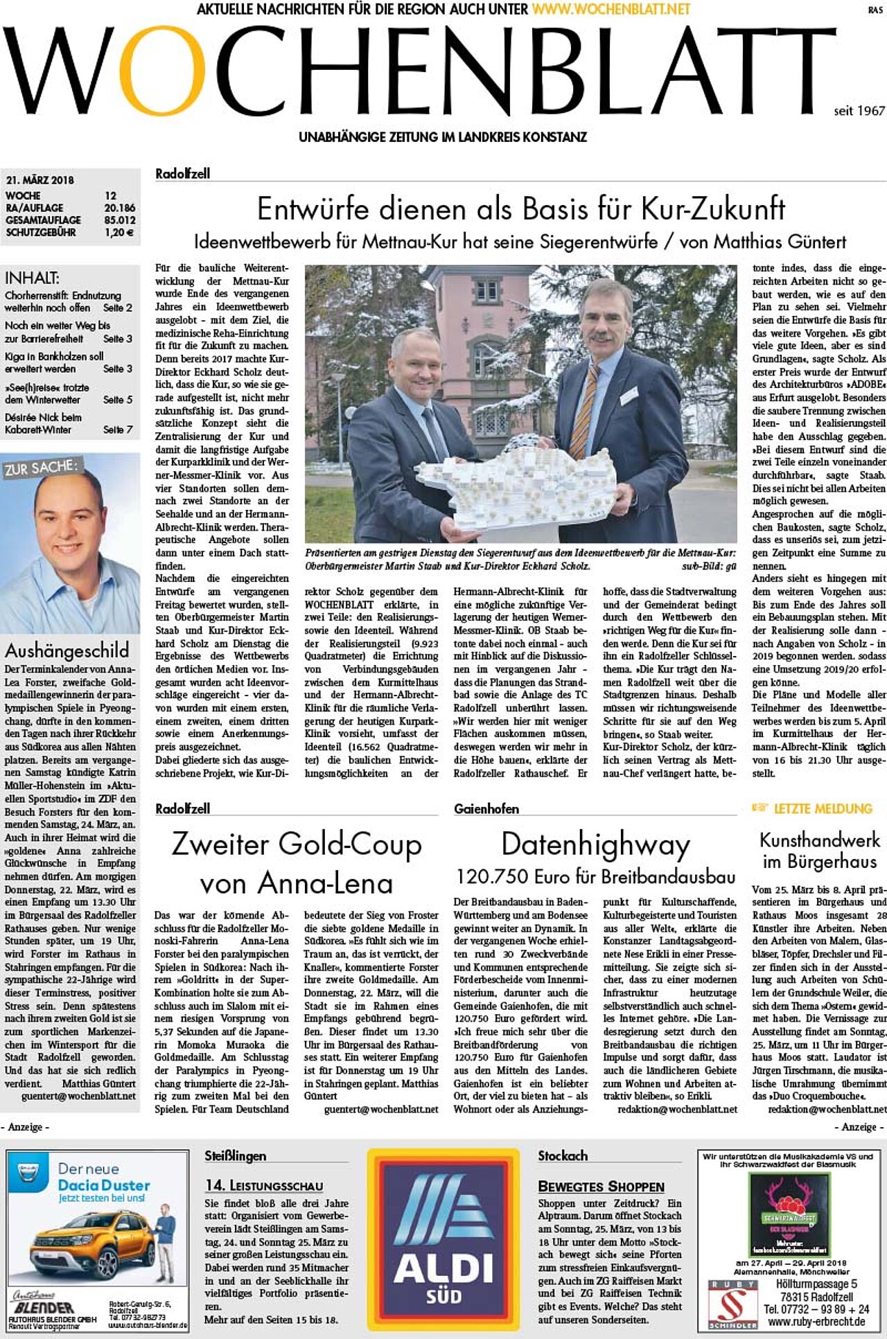 Ausgabe 12 vom 21. März 2018