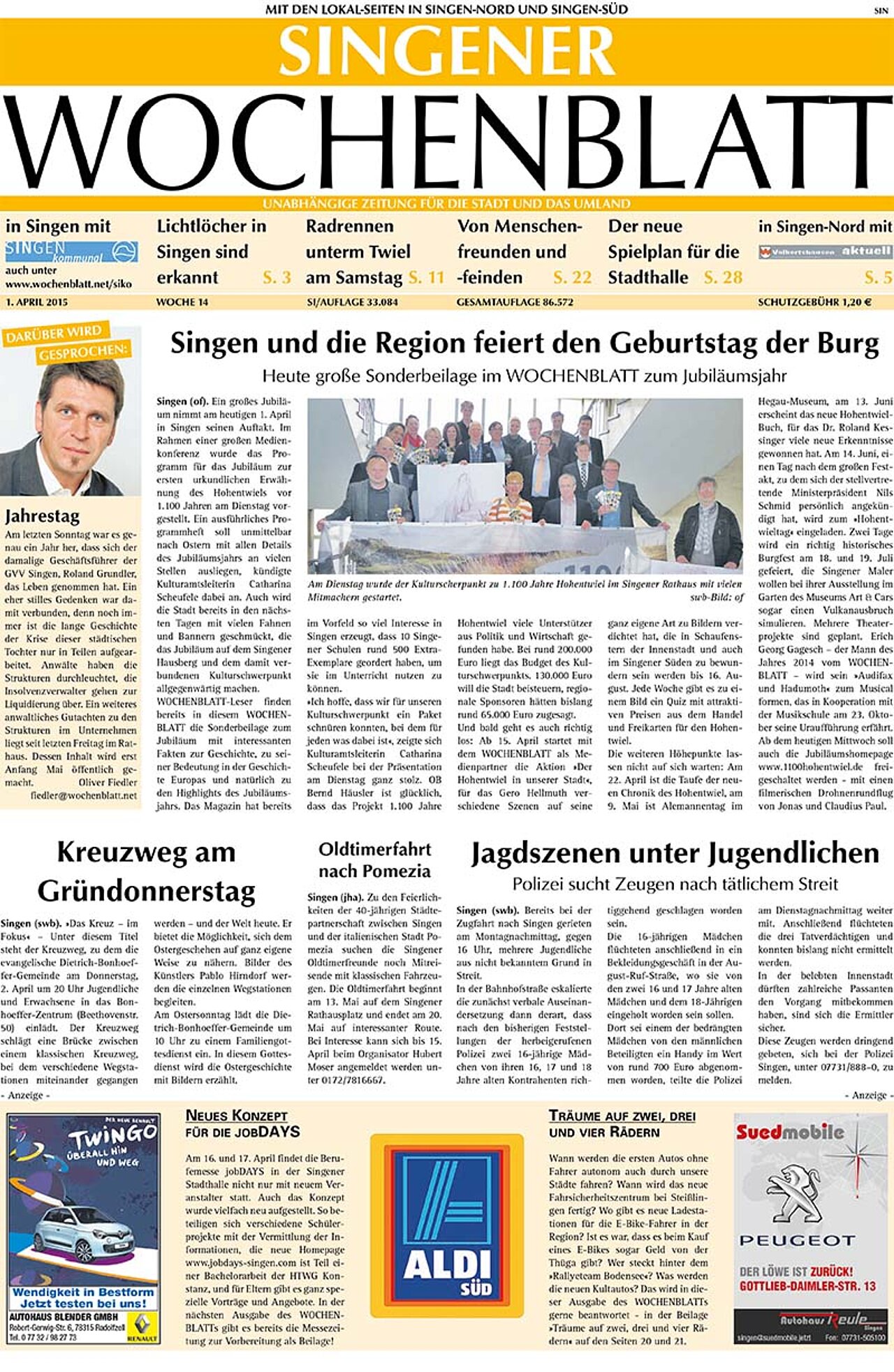 Ausgabe 14 vom 01. April 2015