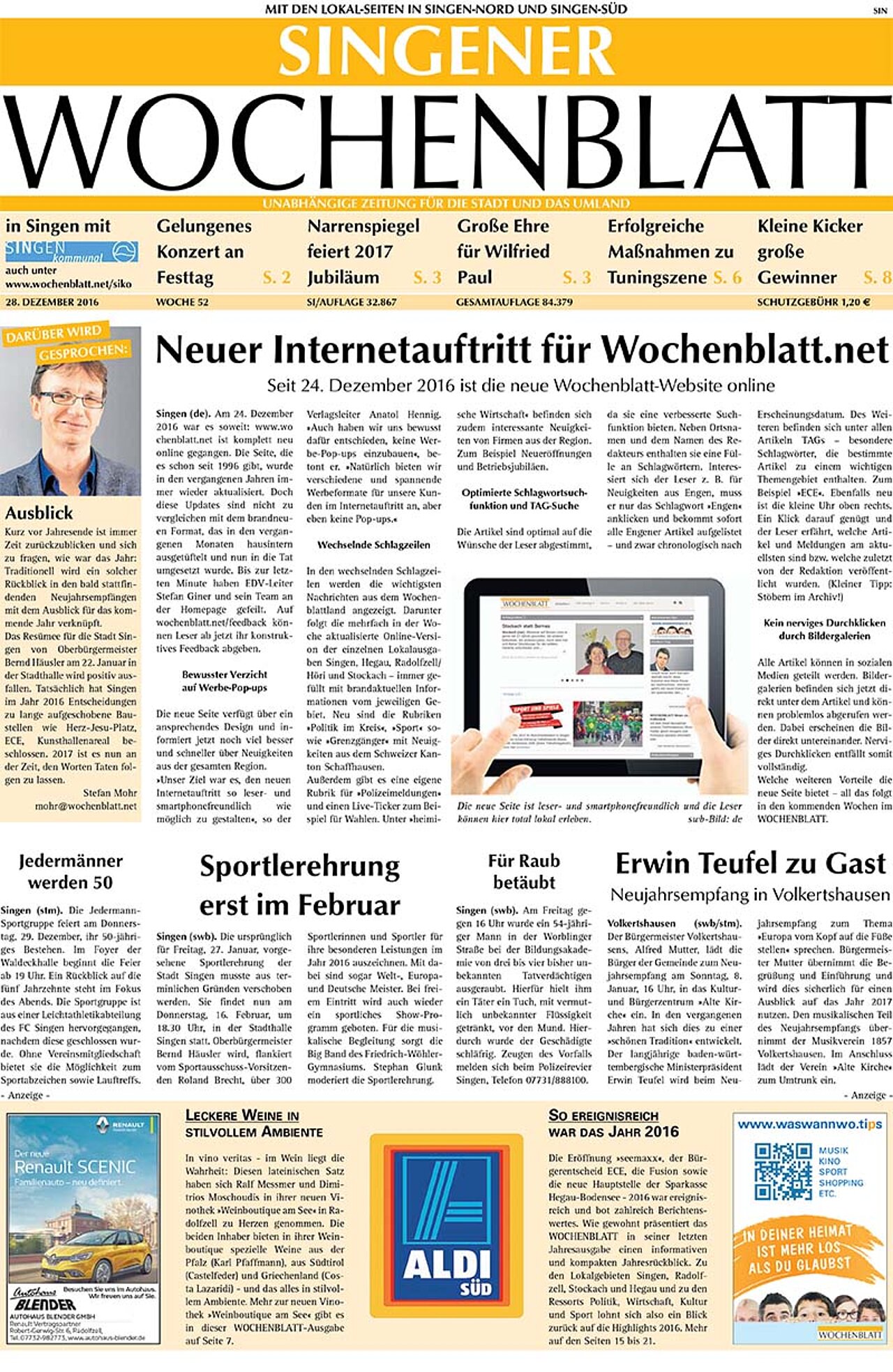 Ausgabe 52 vom 28. Dezember 2016