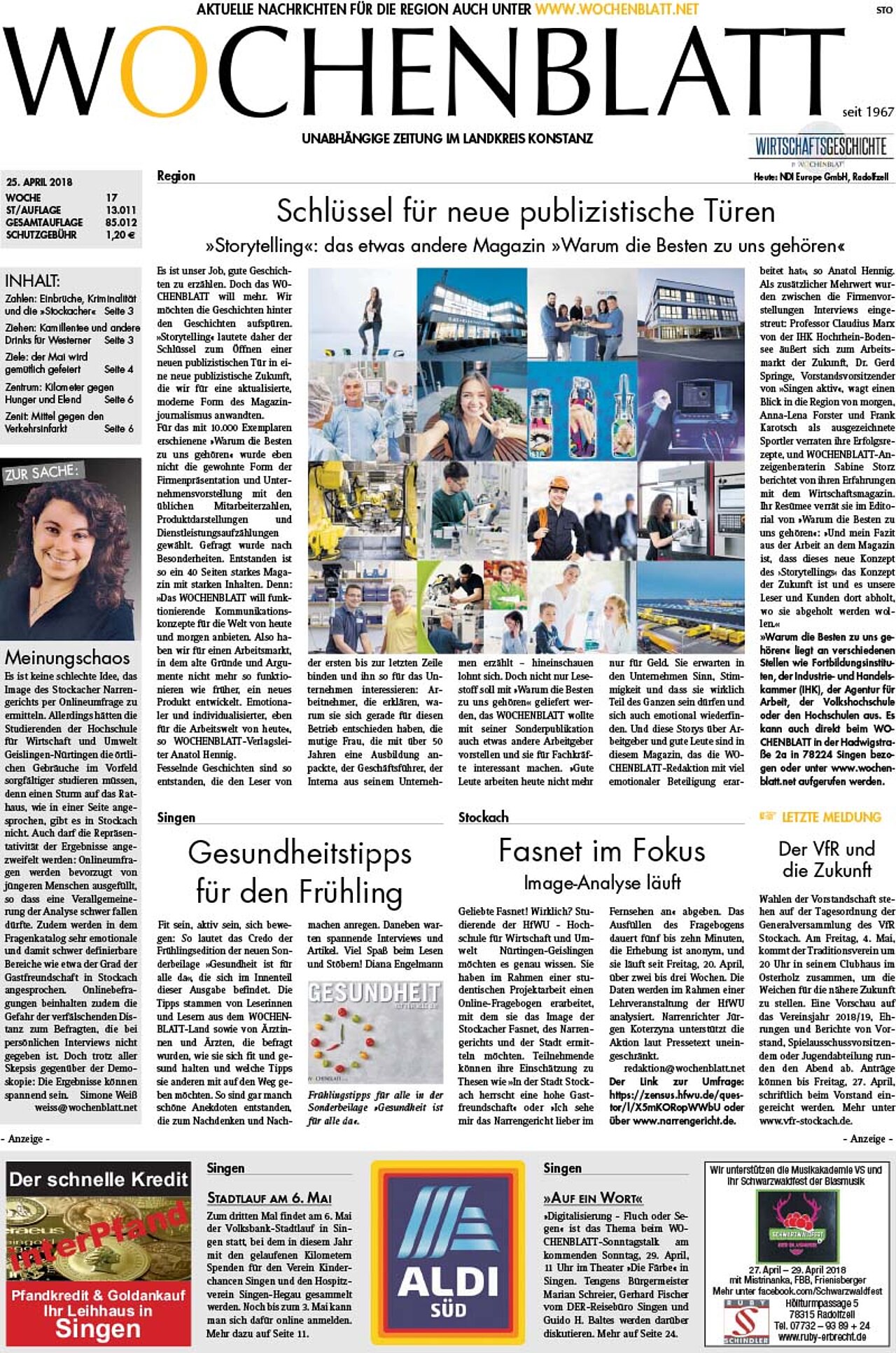 Ausgabe 17 vom 25. April 2018