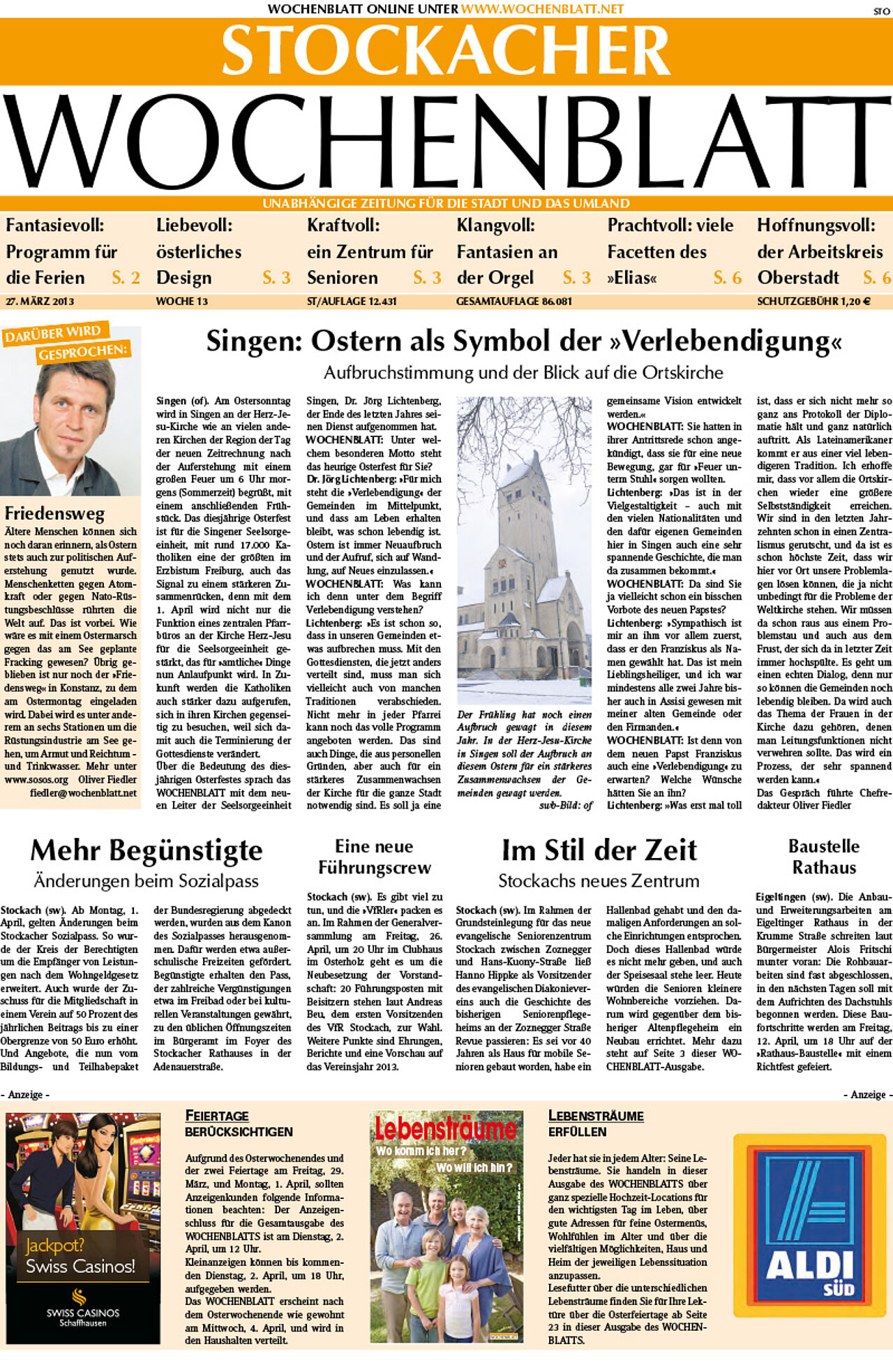 Ausgabe 13 vom 27. März 2013
