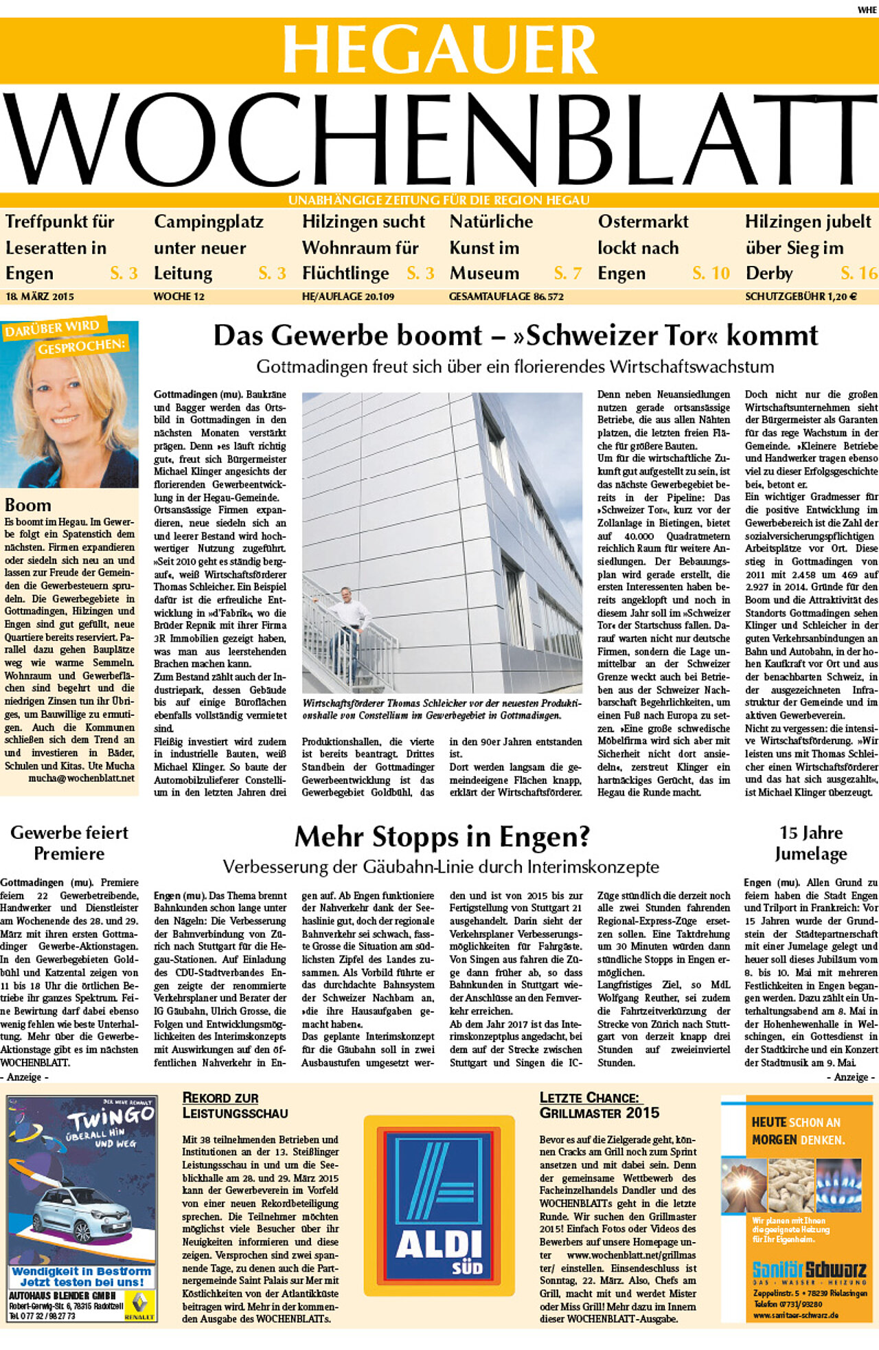 Ausgabe 12 vom 18. März 2015