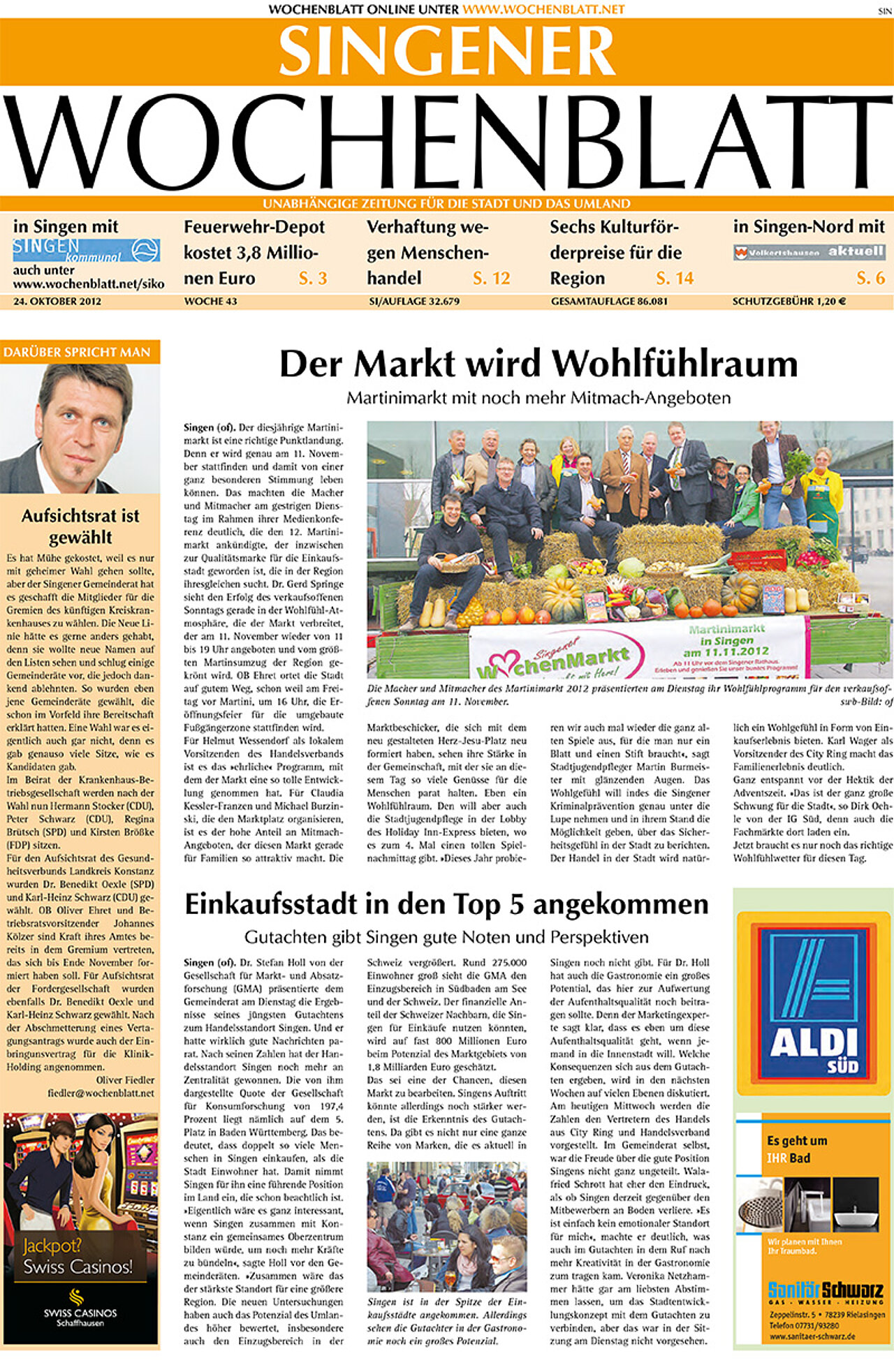 Ausgabe 43 vom 24. Oktober 2012