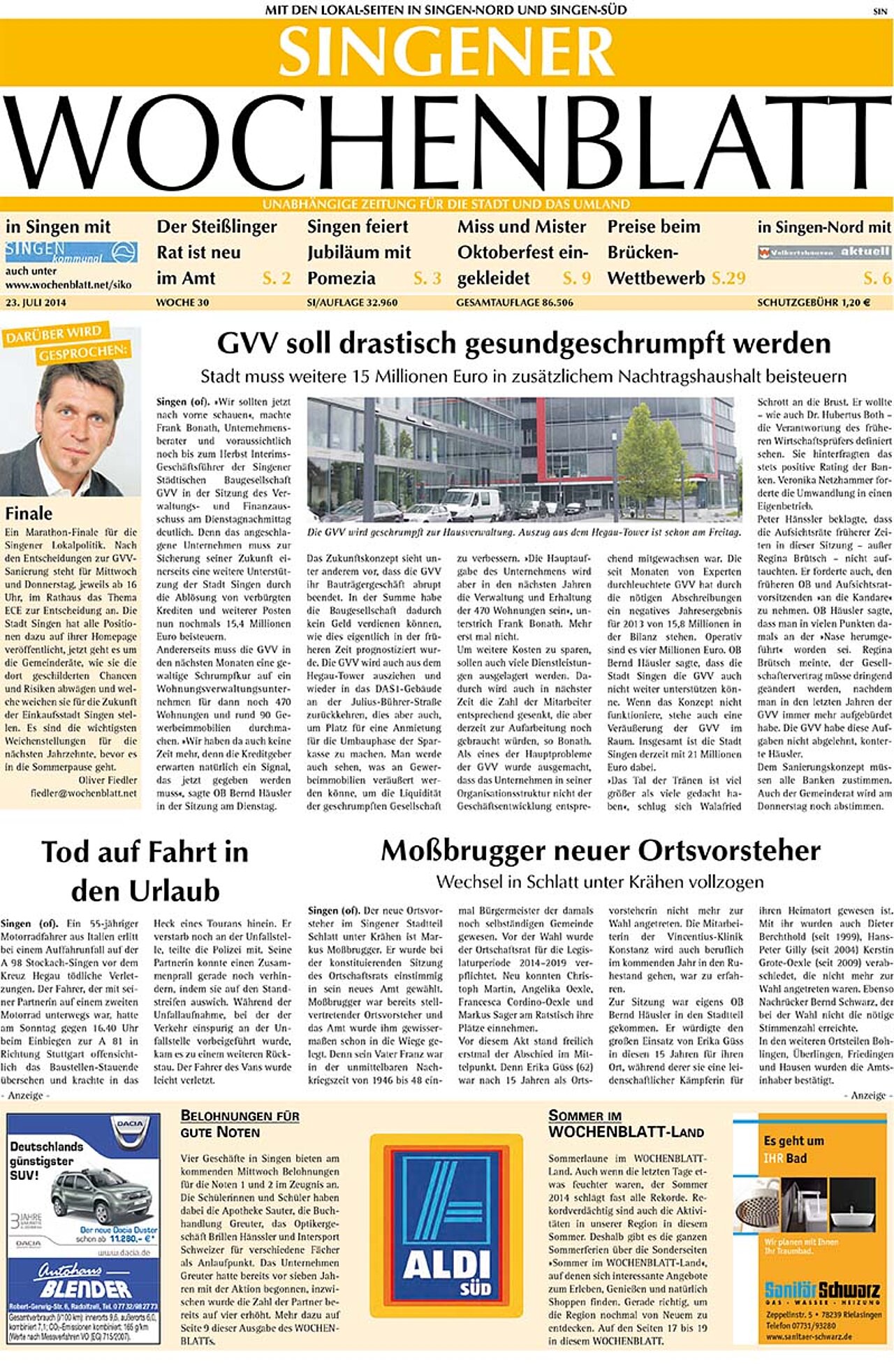 Ausgabe 30 vom 23. Juli 2014