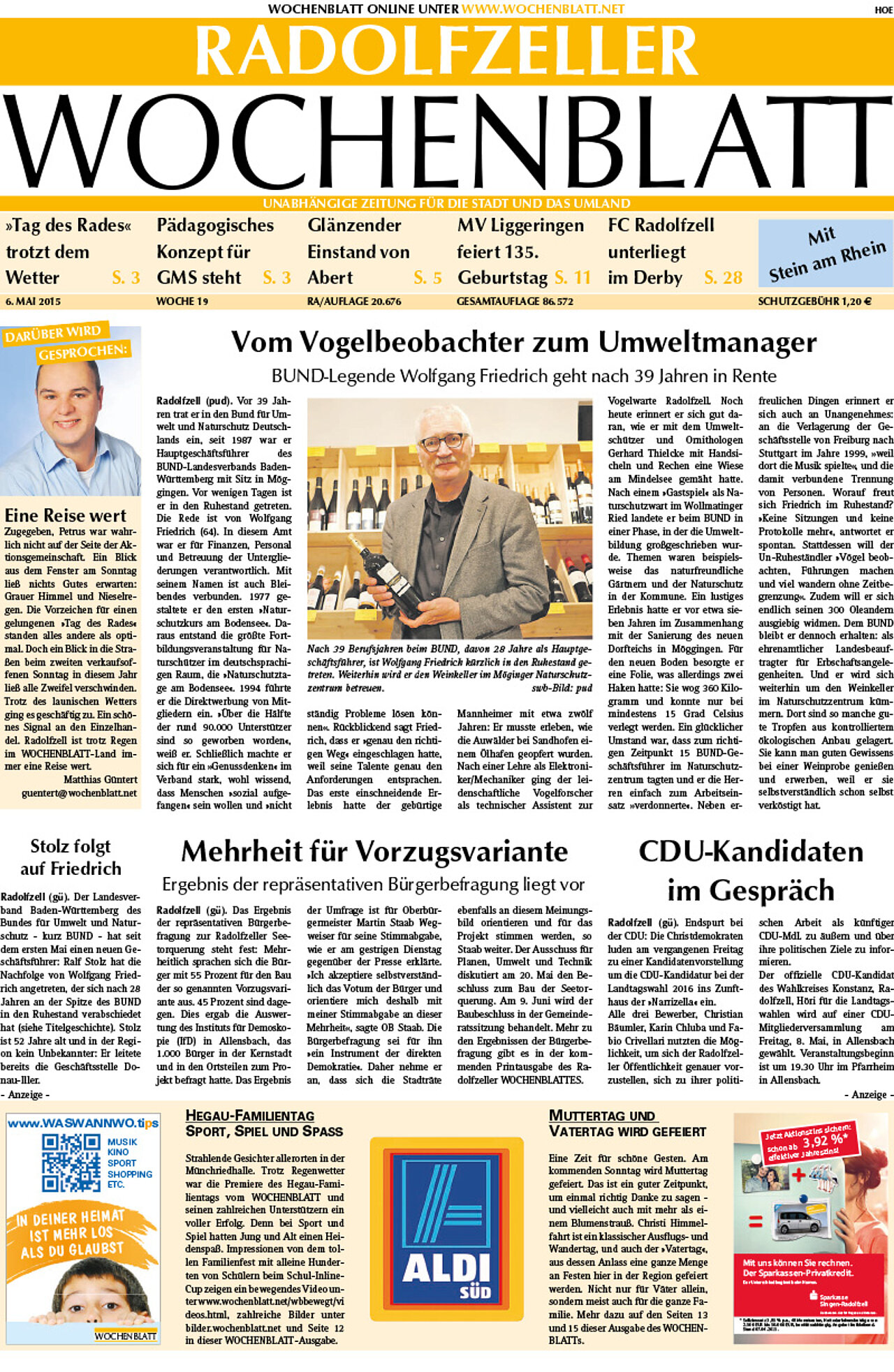 Ausgabe 19 vom 06. Mai 2015