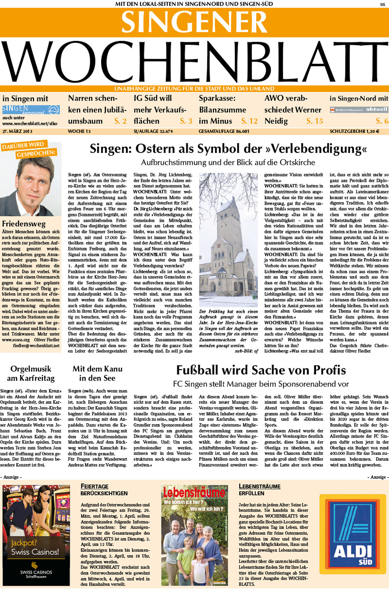 Ausgabe 13 vom 27. März 2013