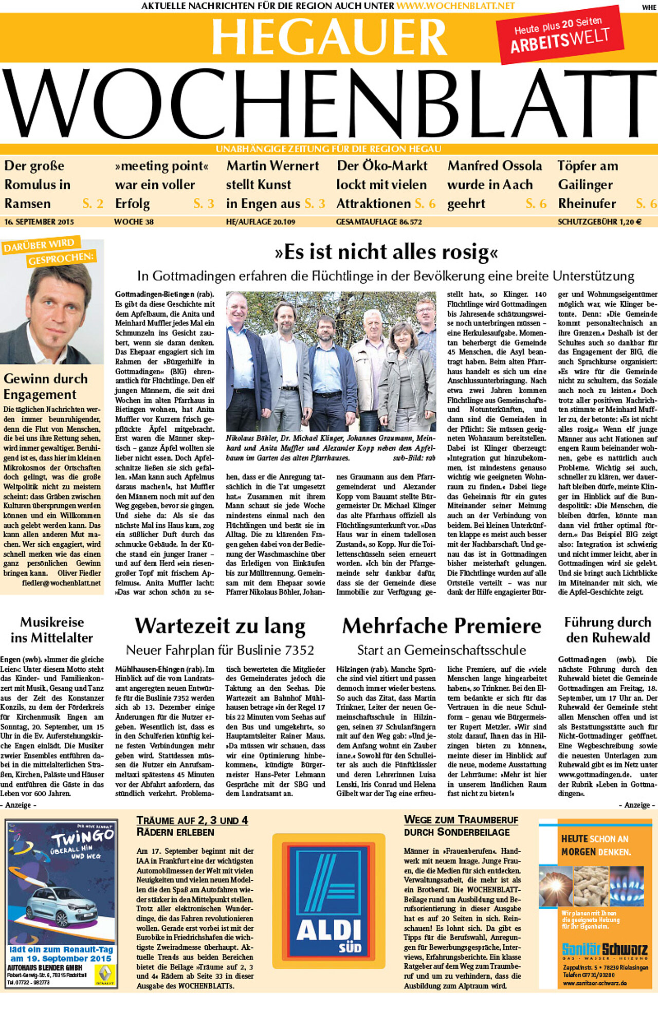 Ausgabe 38 vom 16. September 2015