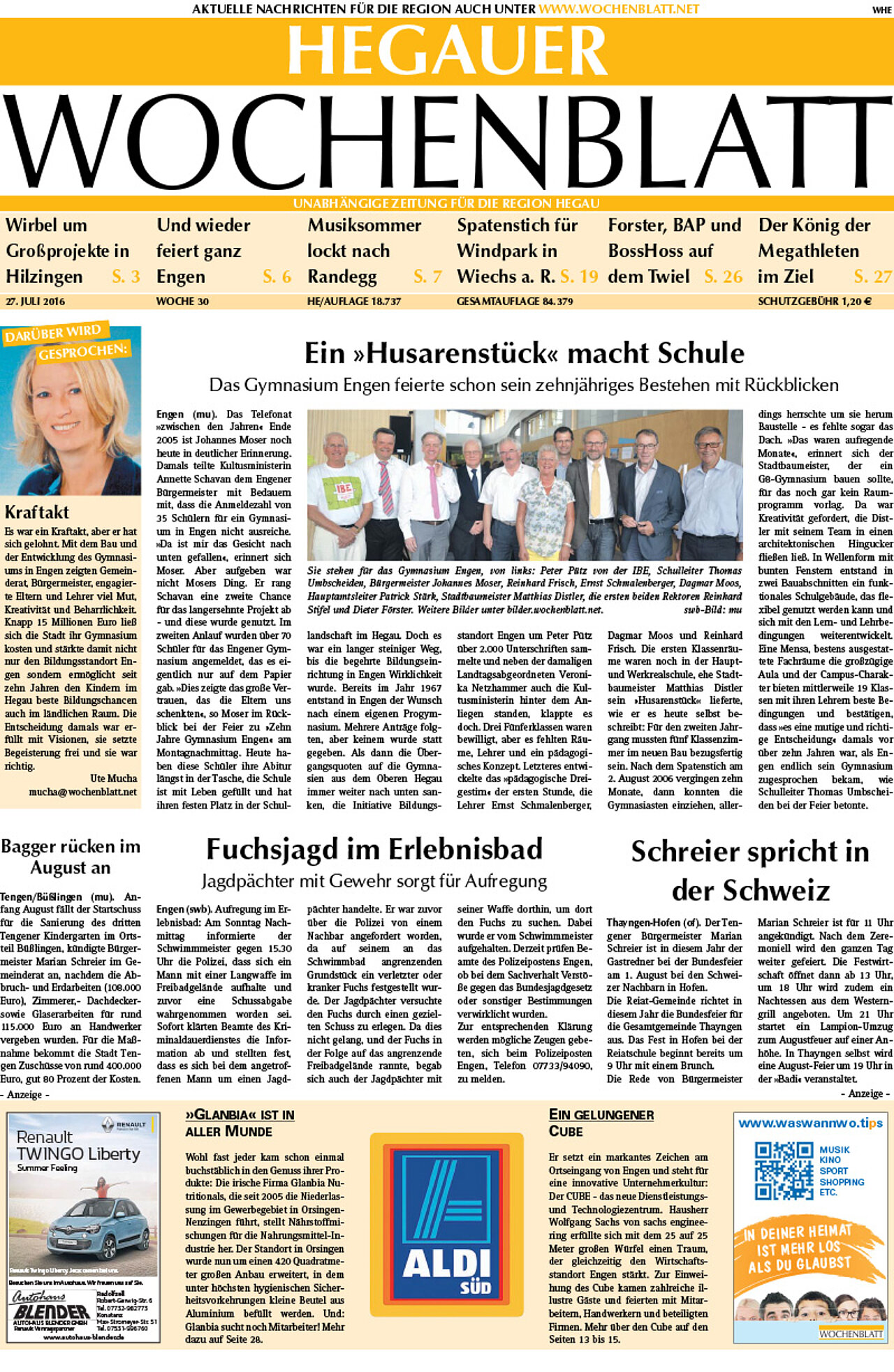 Ausgabe 30 vom 27. Juli 2016