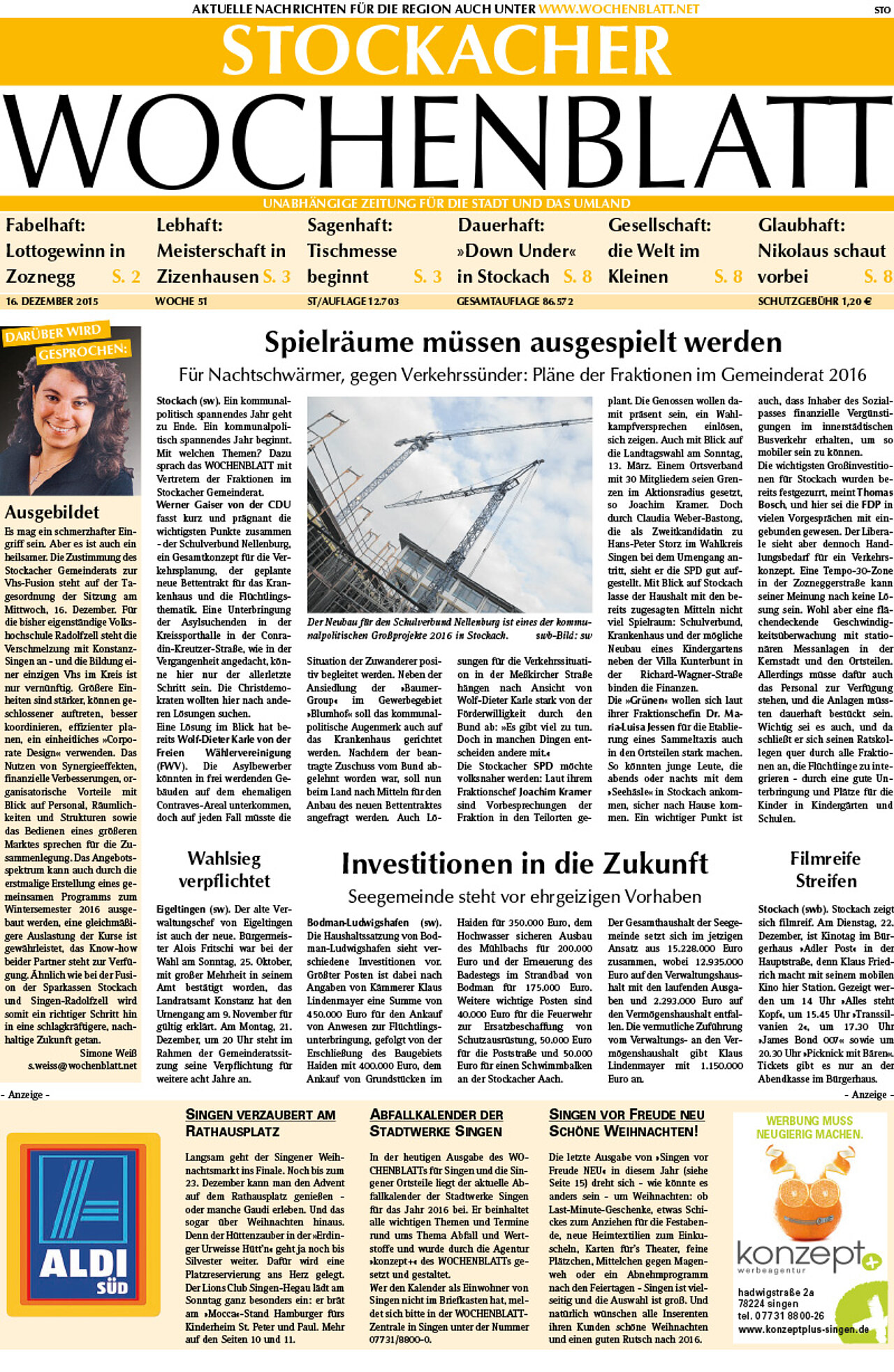 Ausgabe 51 vom 16. Dezember 2015