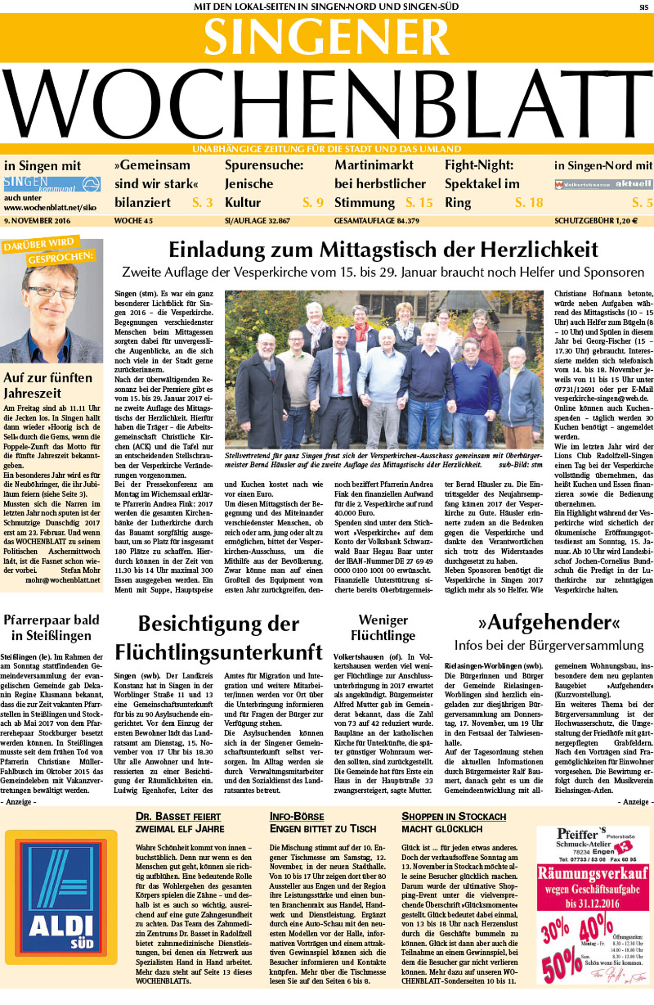 Ausgabe 45 vom 09. November 2016