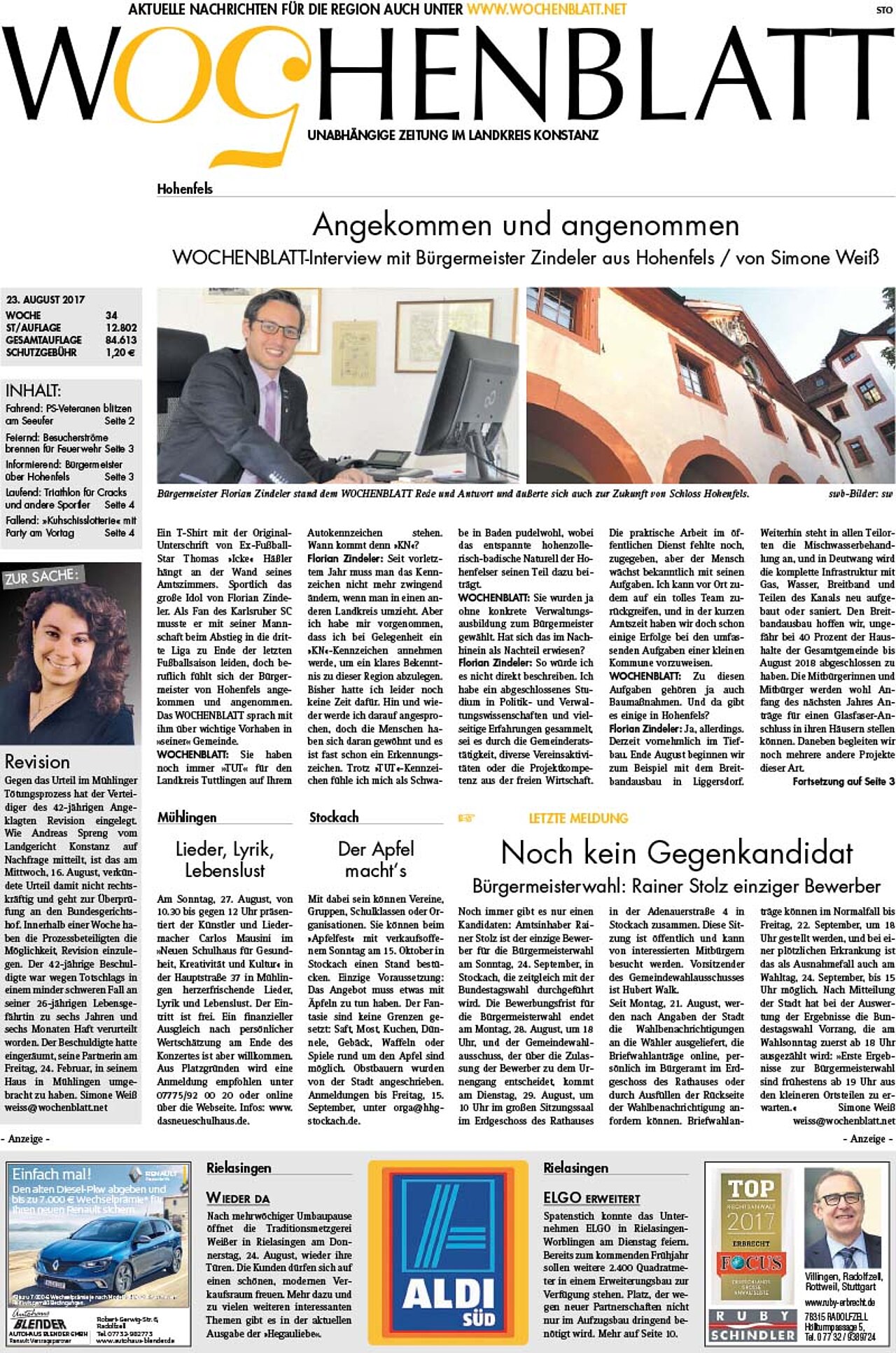 Ausgabe 34 vom 23. August 2017