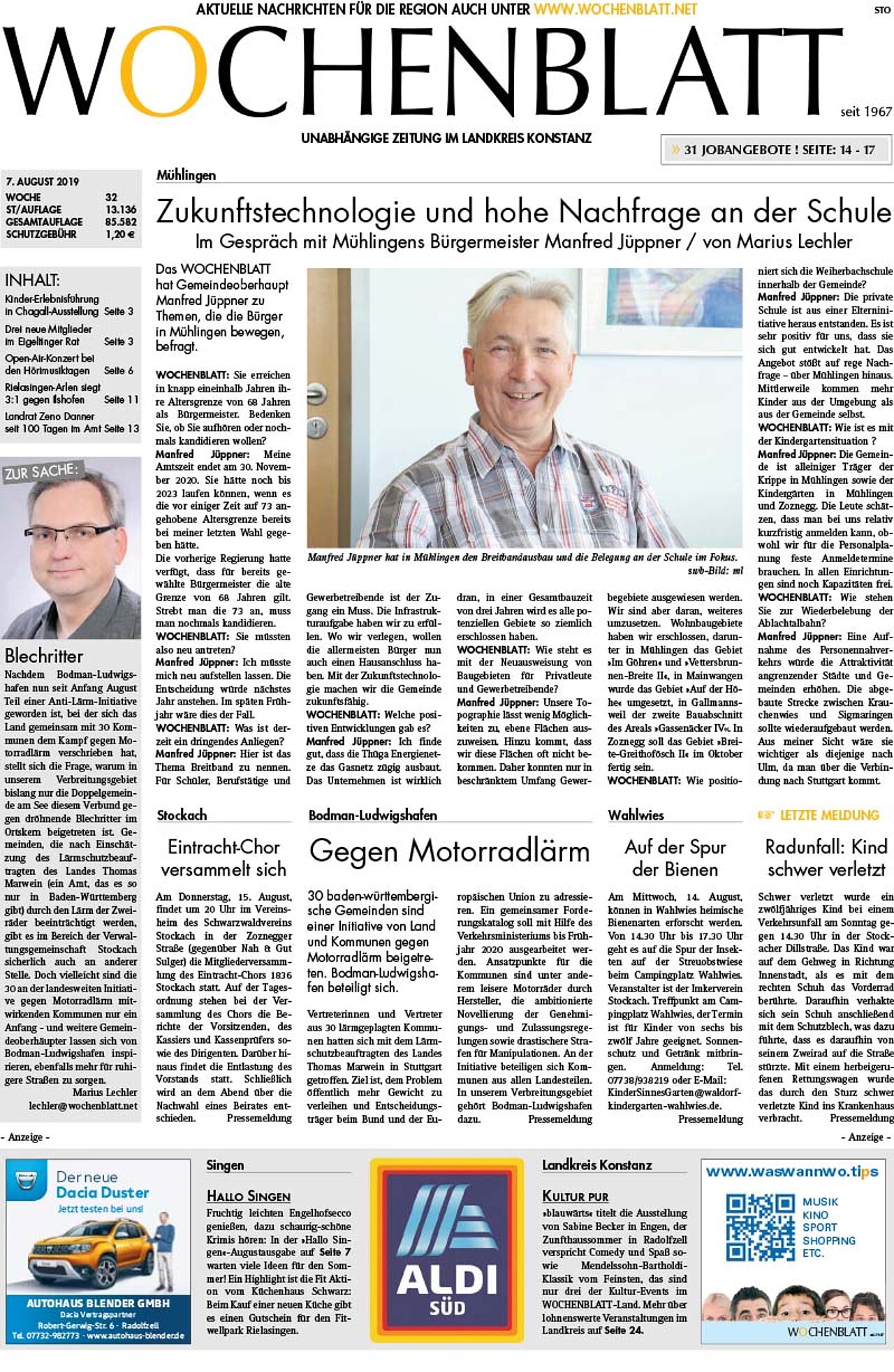 Ausgabe 32 vom 07. August 2019