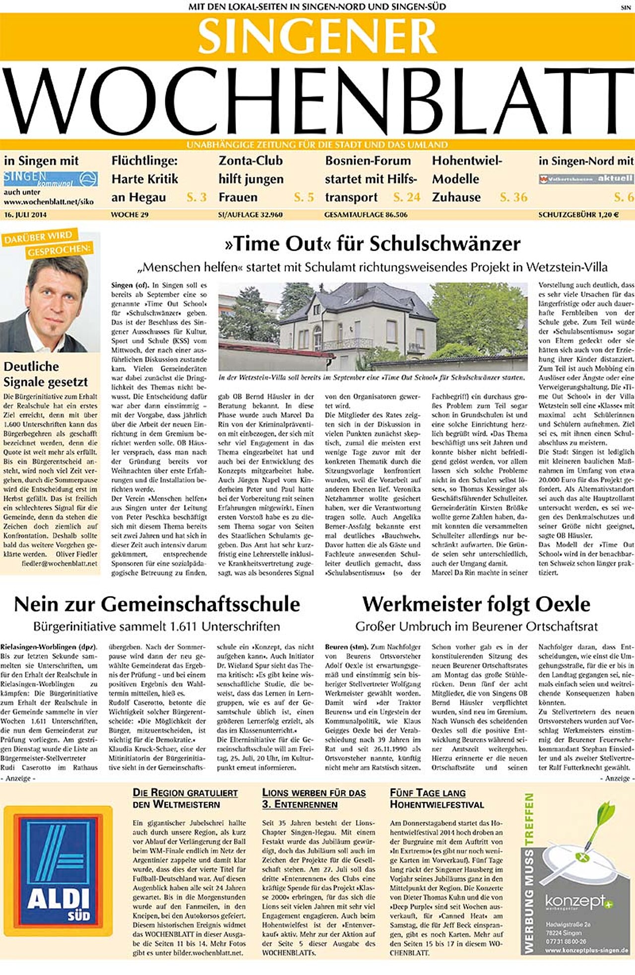Ausgabe 29 vom 16. Juli 2014