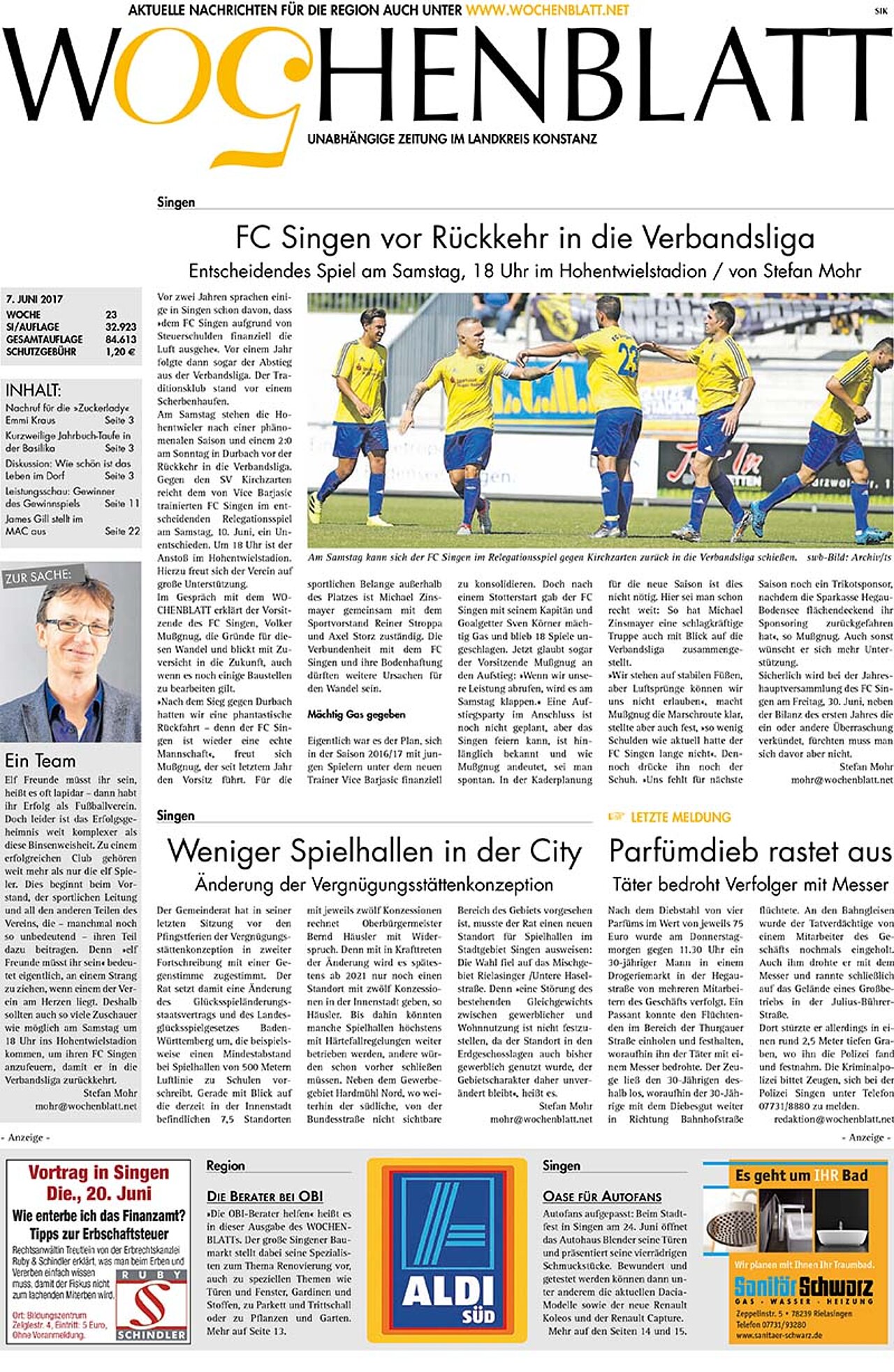 Ausgabe 23 vom 07. Juni 2017