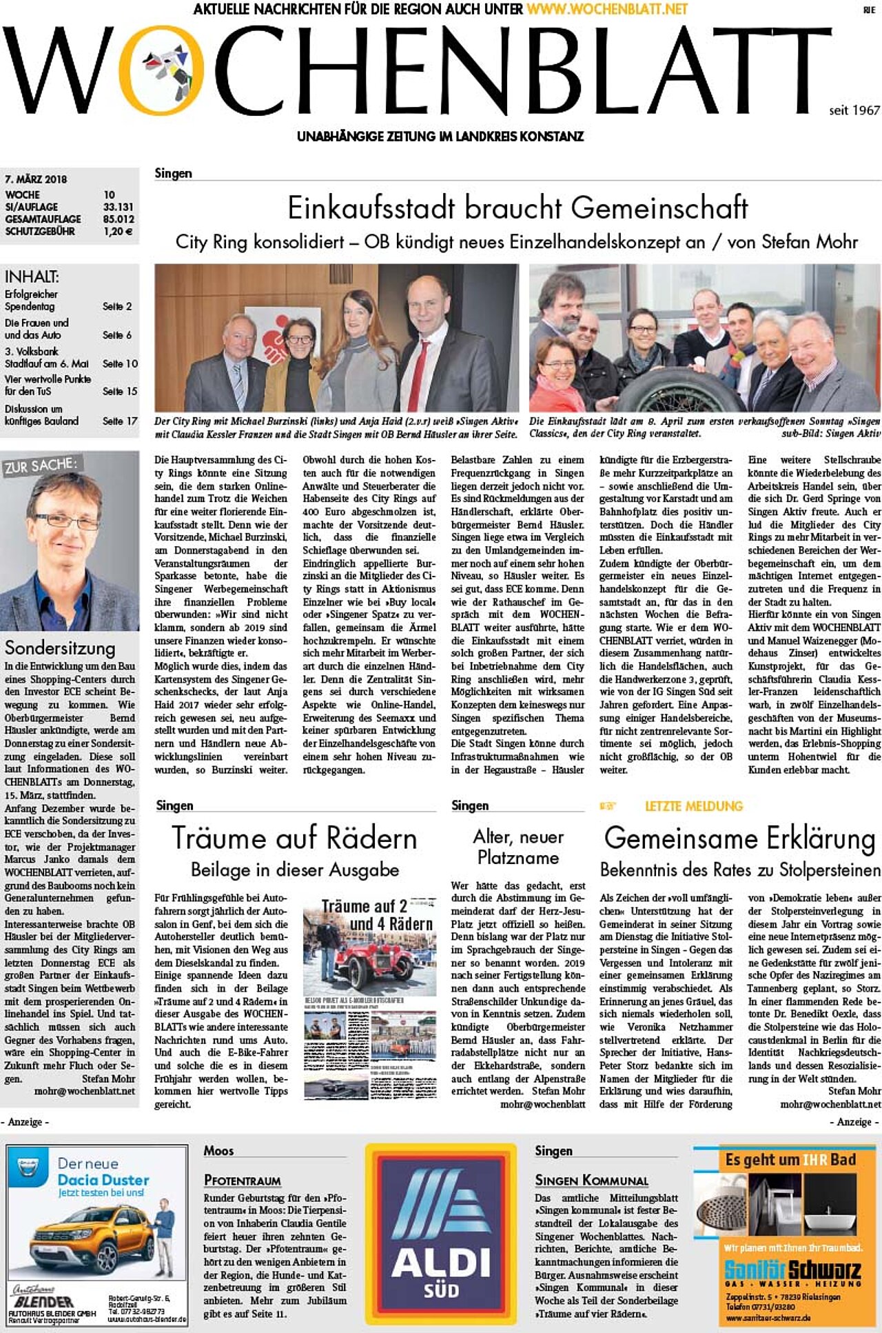 Ausgabe 10 vom 07. März 2018