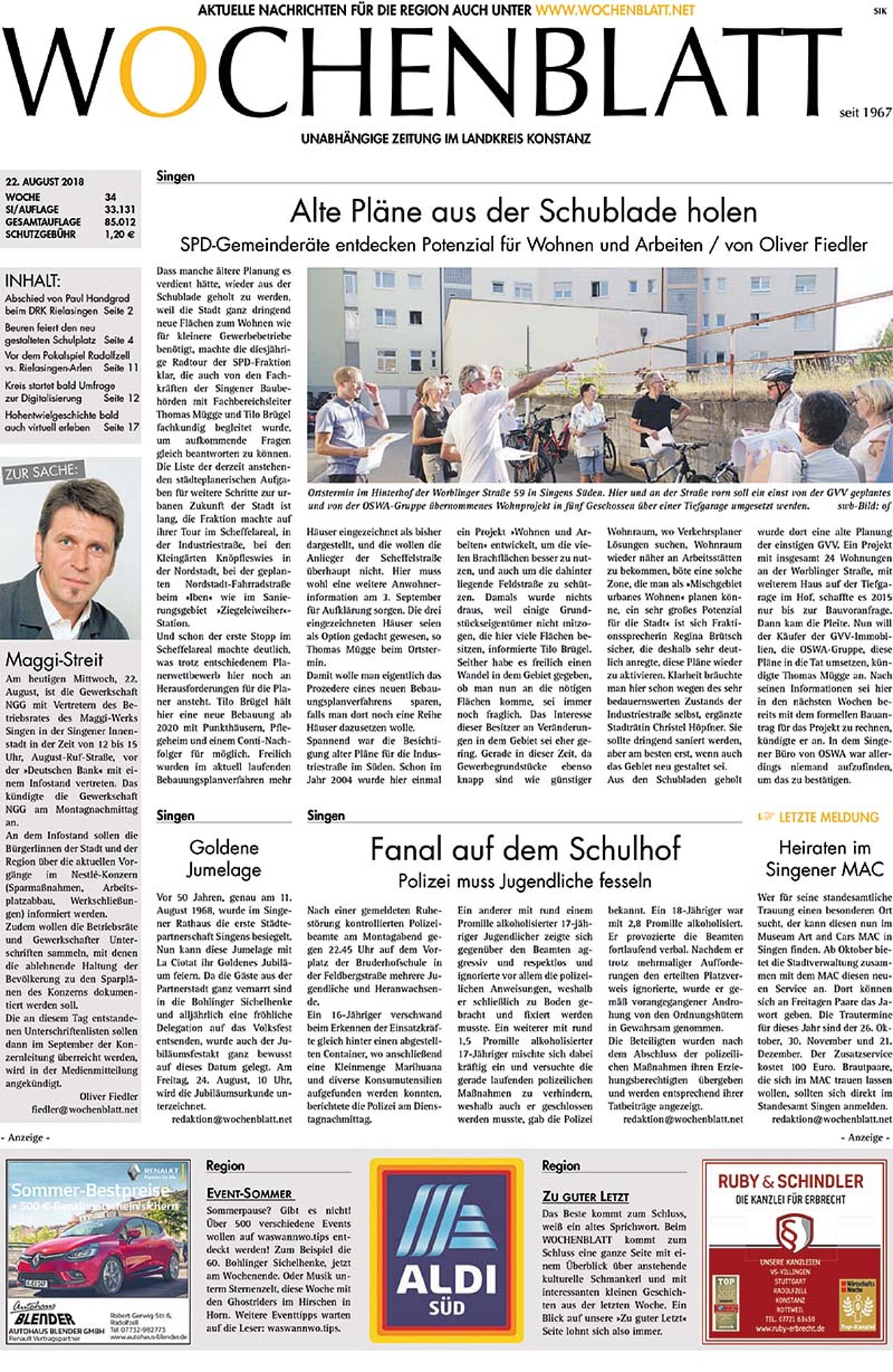 Ausgabe 34 vom 22. August 2018
