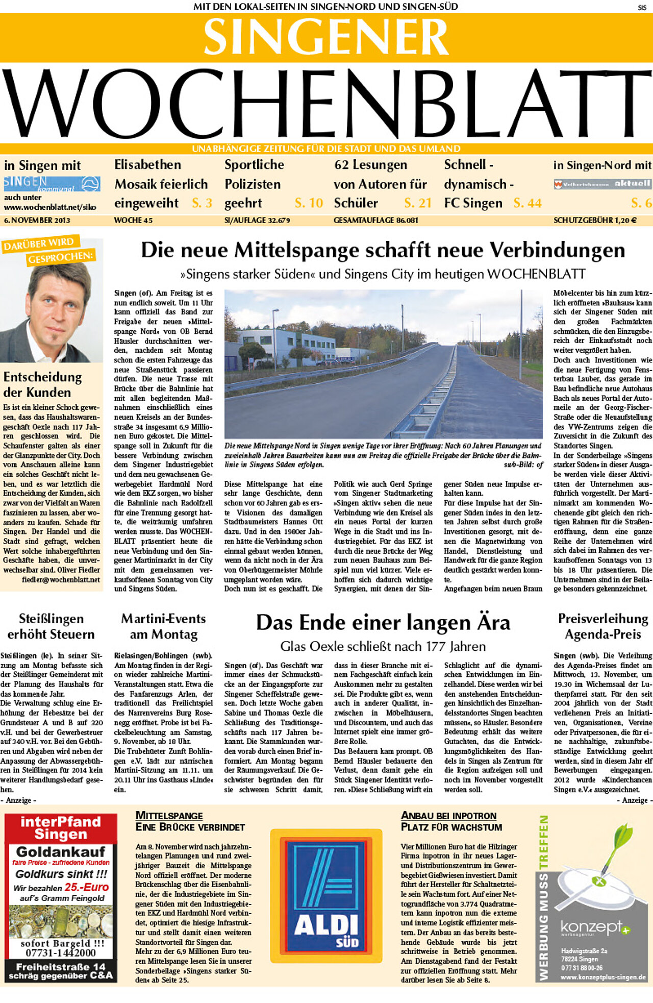 Ausgabe 45 vom 06. November 2013
