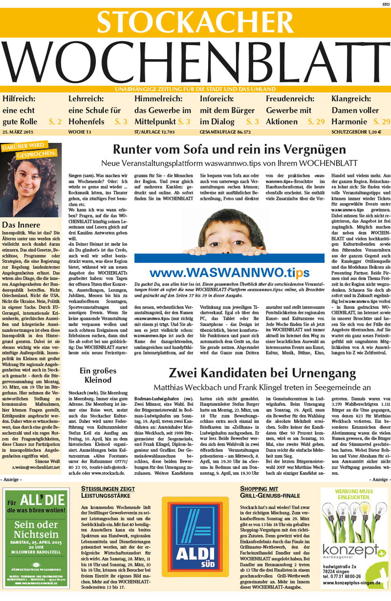Ausgabe 13 vom 25. März 2015