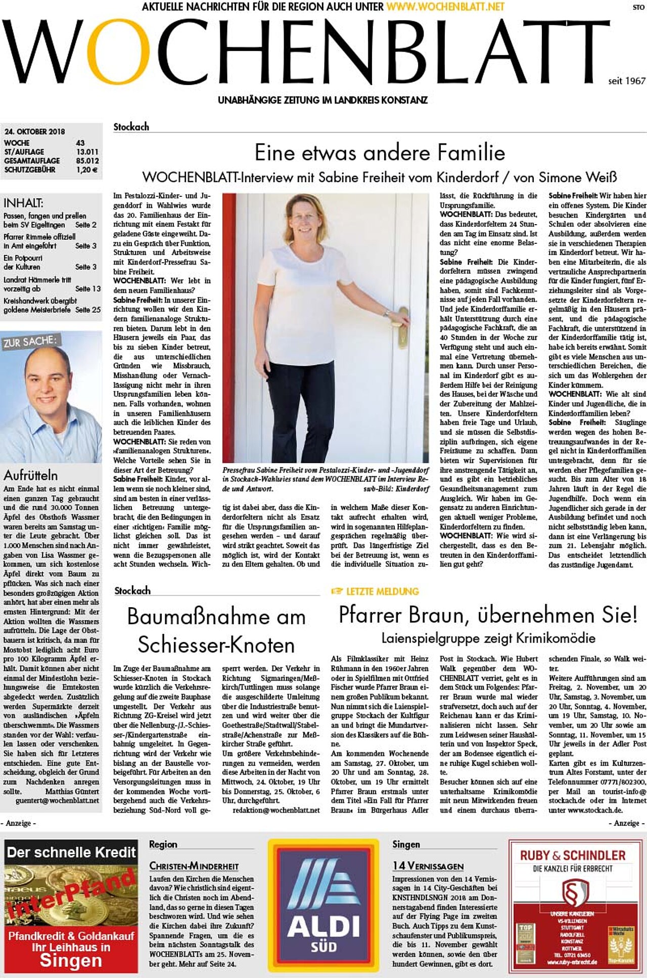 Ausgabe 43 vom 24. Oktober 2018