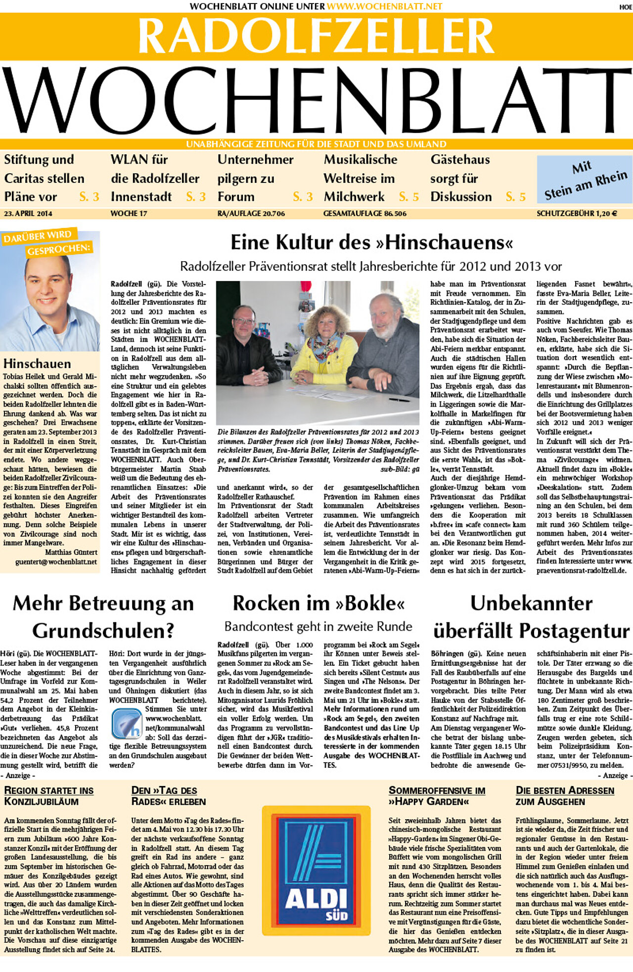 Ausgabe 17 vom 23. April 2014