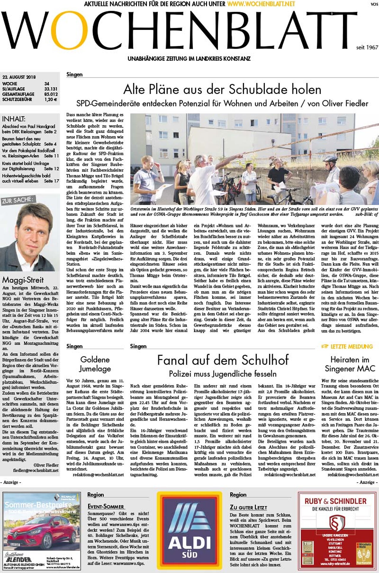 Ausgabe 34 vom 22. August 2018